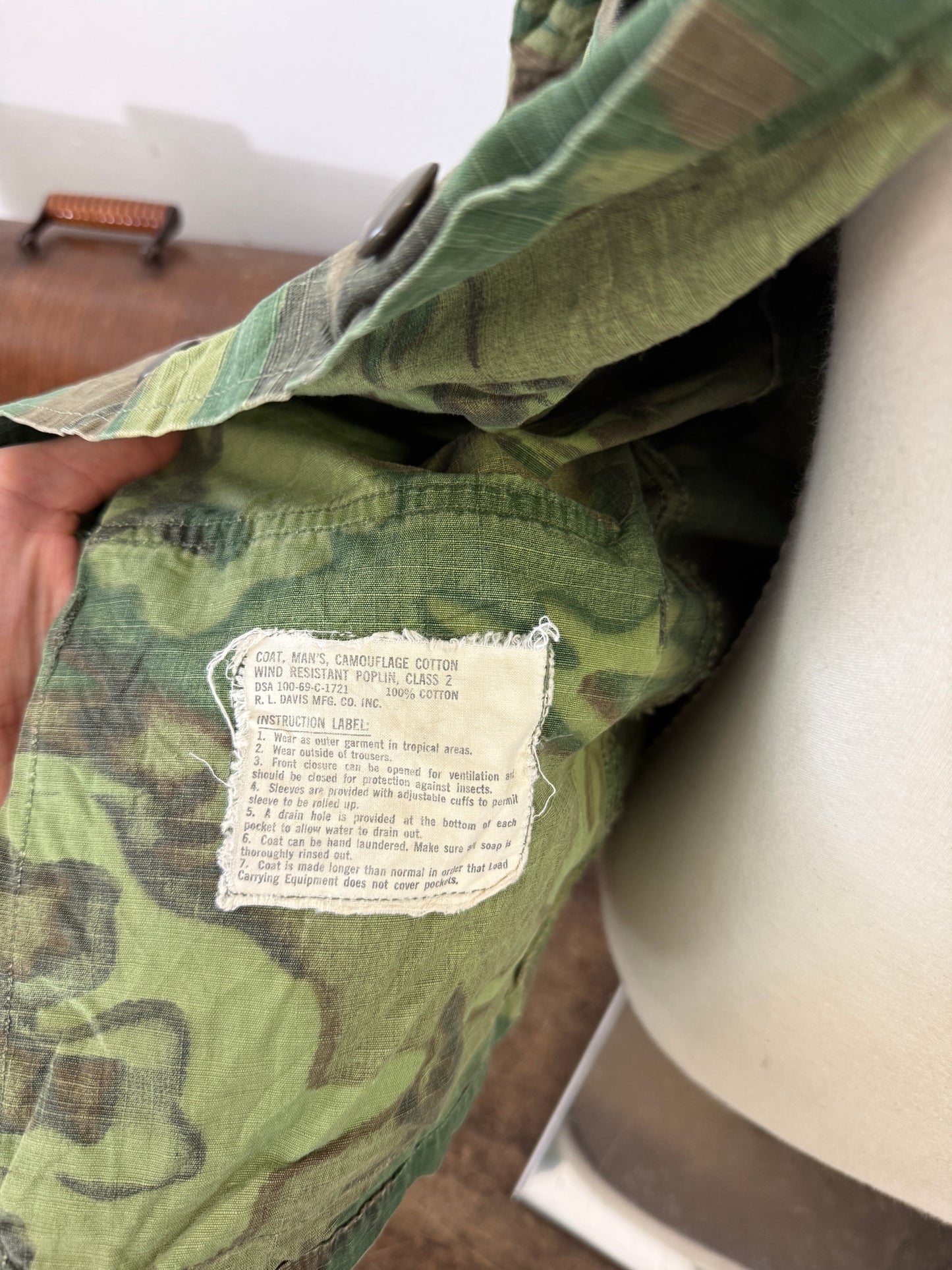 Vintage 60’s Ripstop Jungle Jacket ERDL Us Army “M”