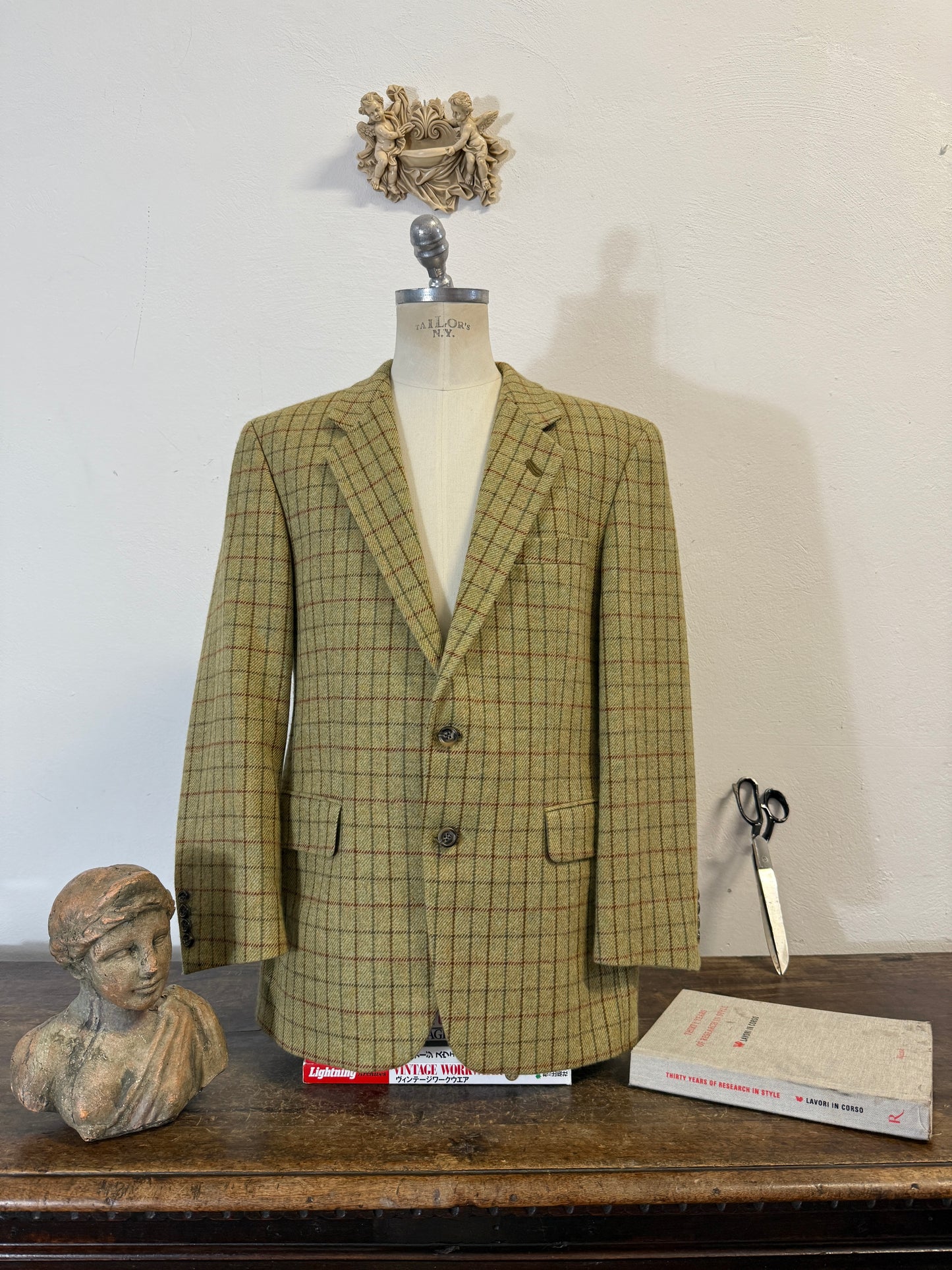 Vintage Checkered Wool Jacket “L”