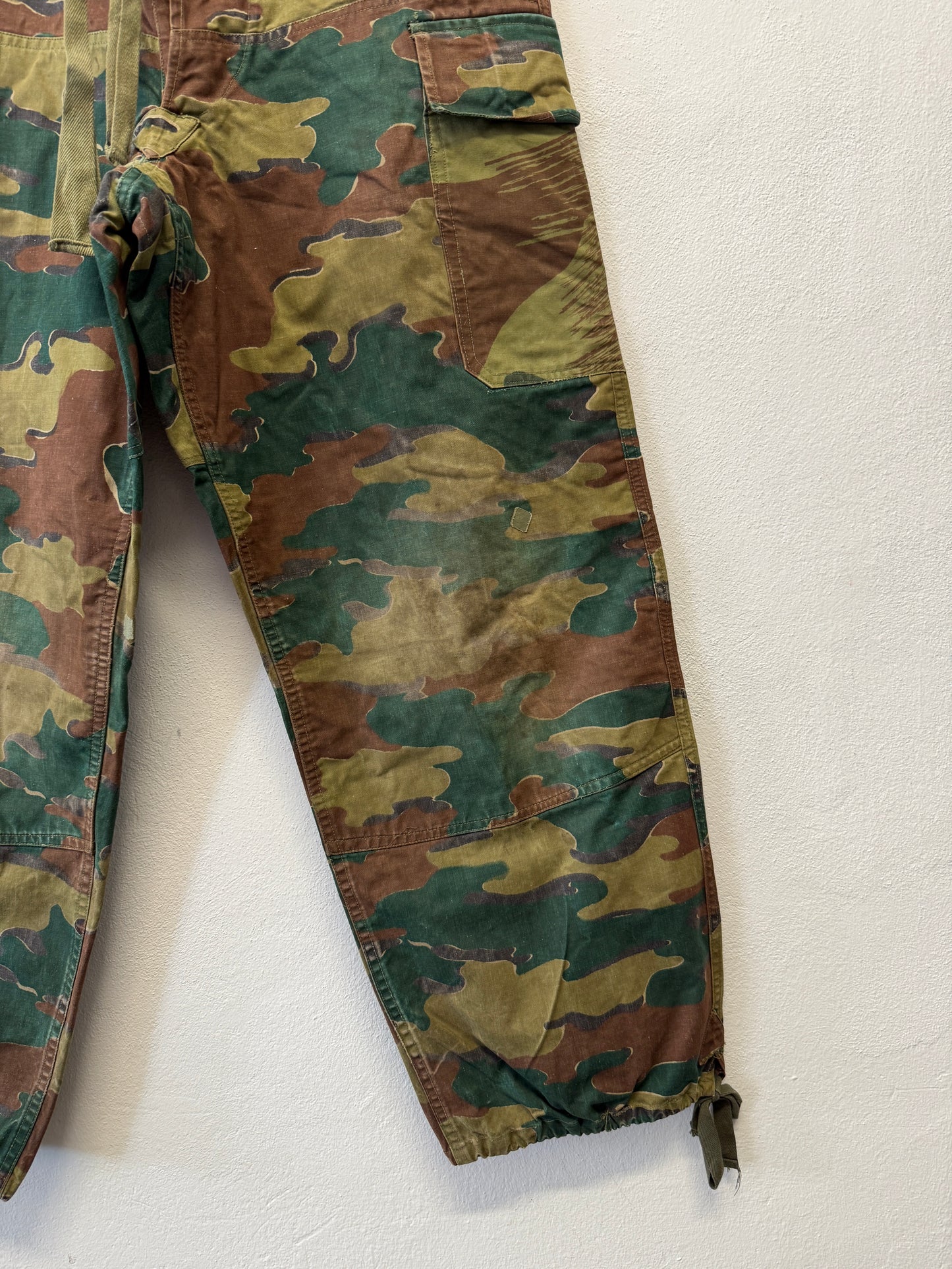 Vintage 1950s Belgian Army Camo Paratrooper Pants “W35”