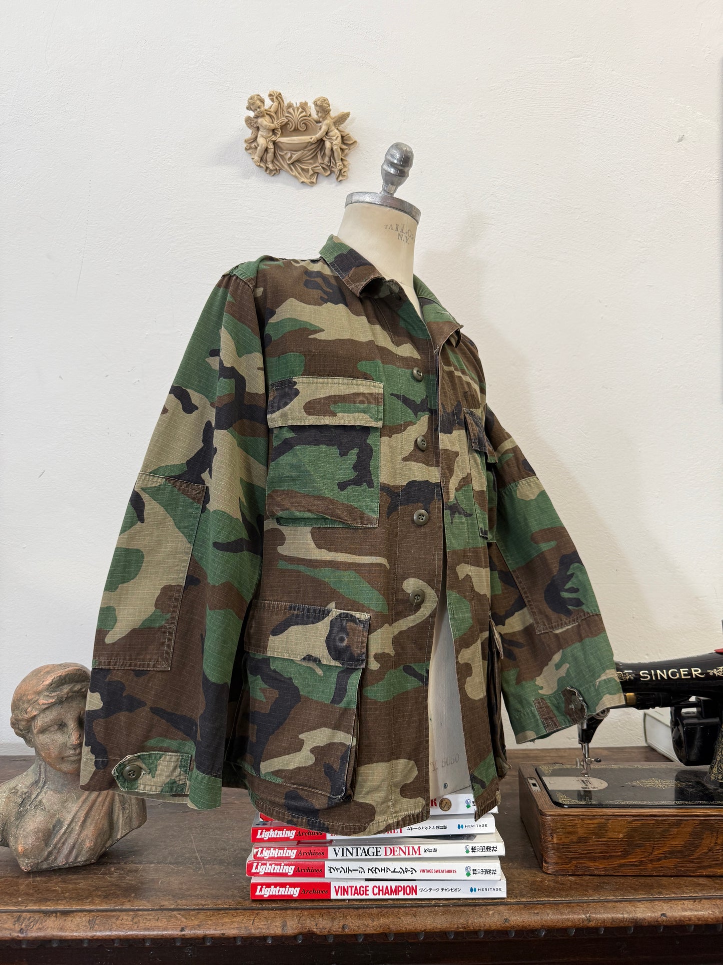 Vintage Woodland Jacket Rip Stop Us Army “L”