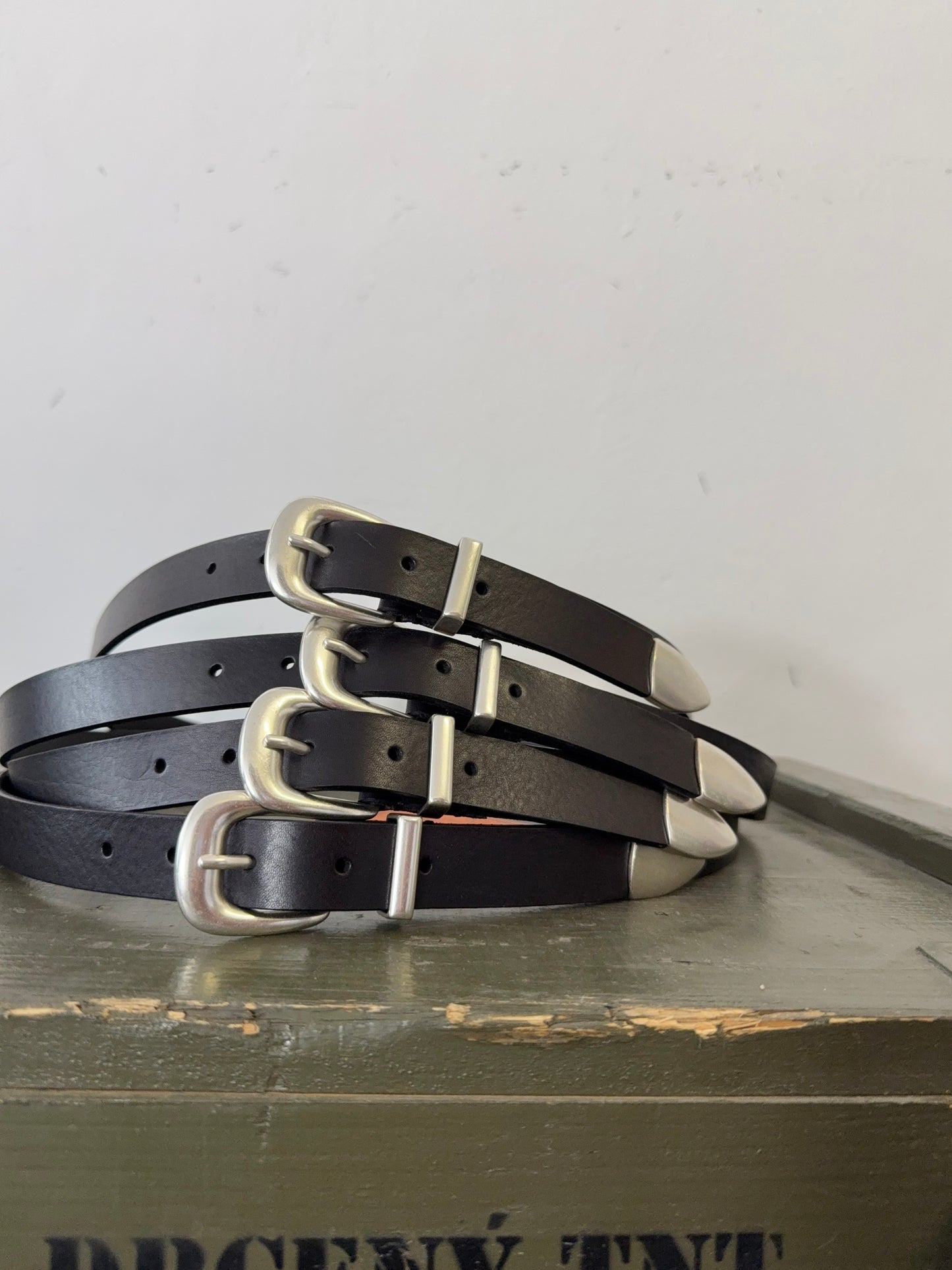 MANCINI 1979 X MISTER ARCHIVE - Black Leather Belt