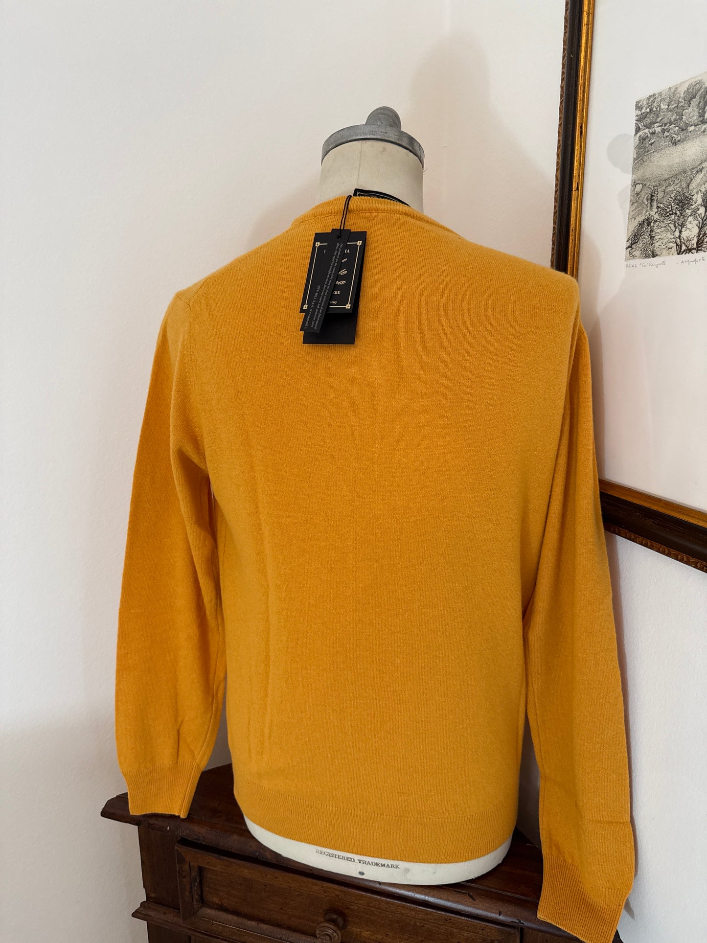Essential Mustard Yellow Sweater - Made in Italy