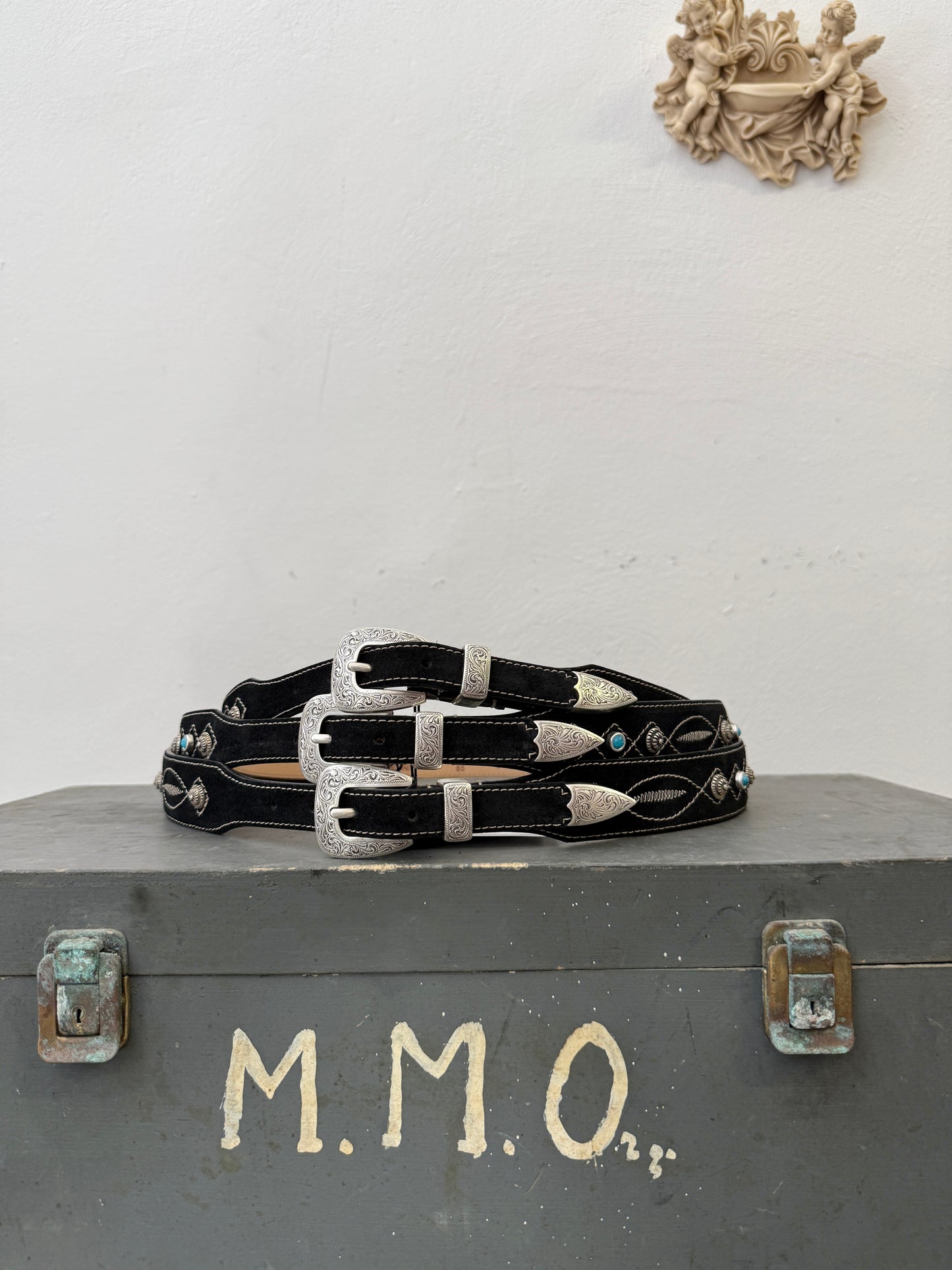 Suede Belt with Embroidery - Henry