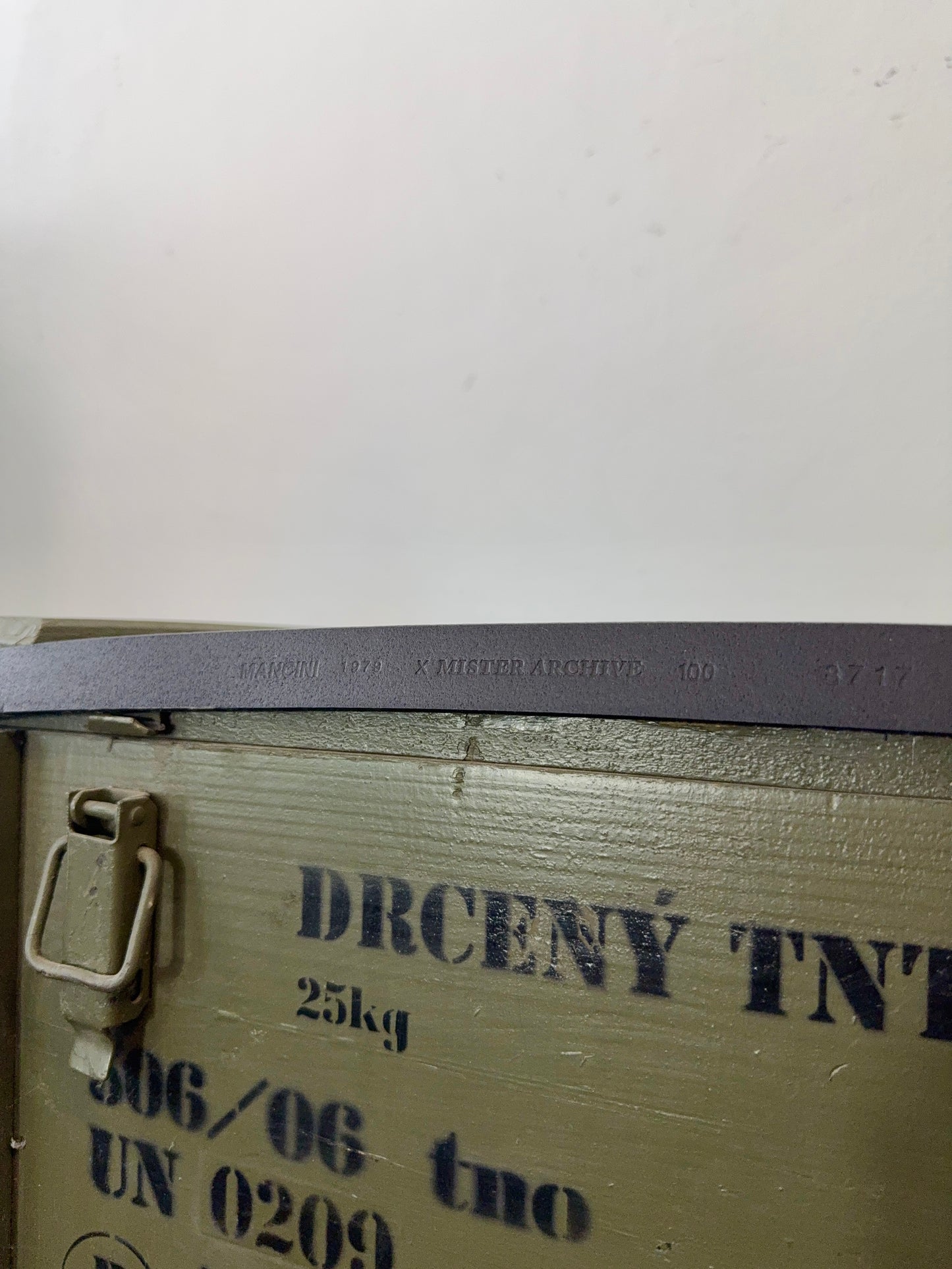 MANCINI 1979 X MISTER ARCHIVE - Black Leather Belt