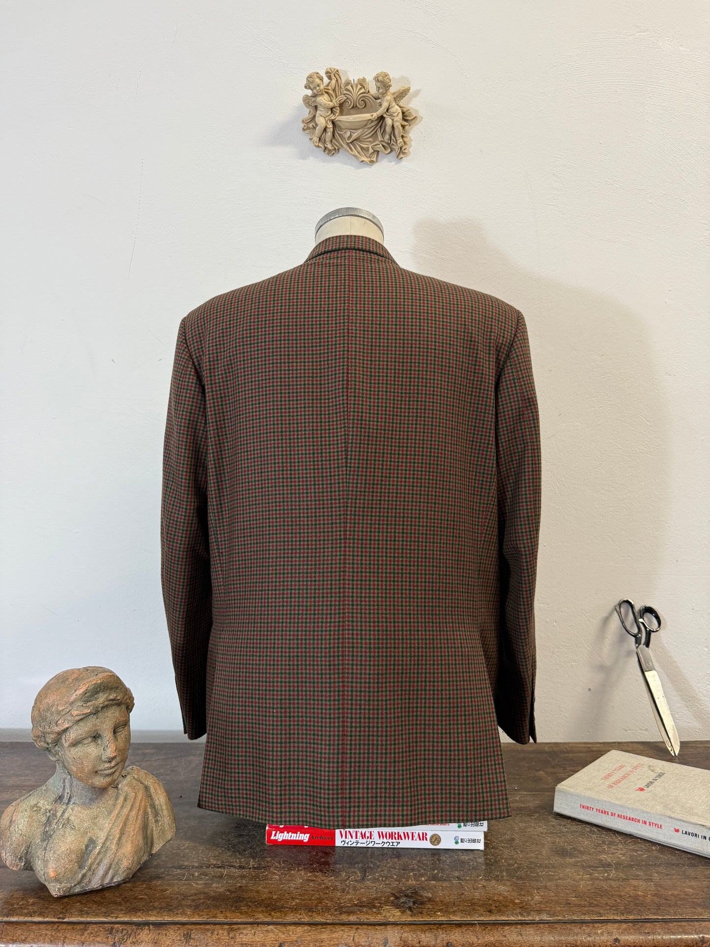 Vintage Checkered Wool Jacket “L”