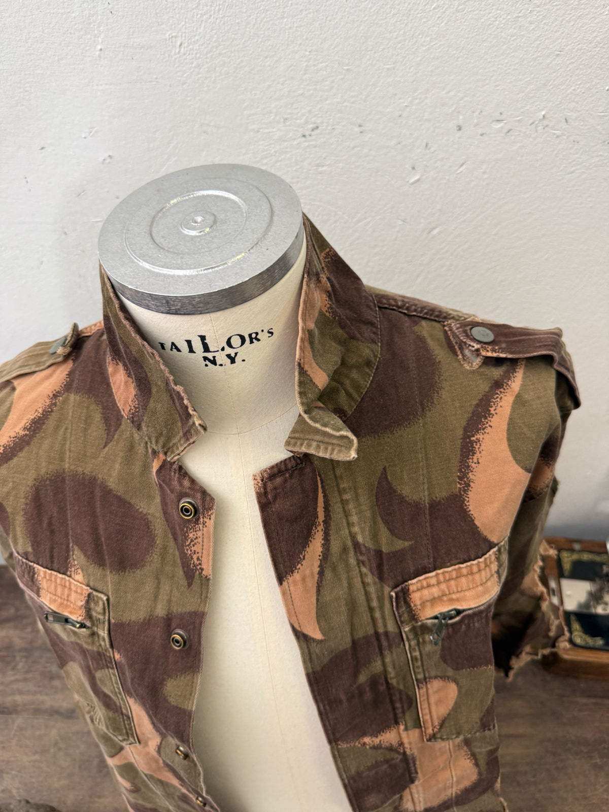 Vintage Distressed Hungarian Army Camo Jacket “M”
