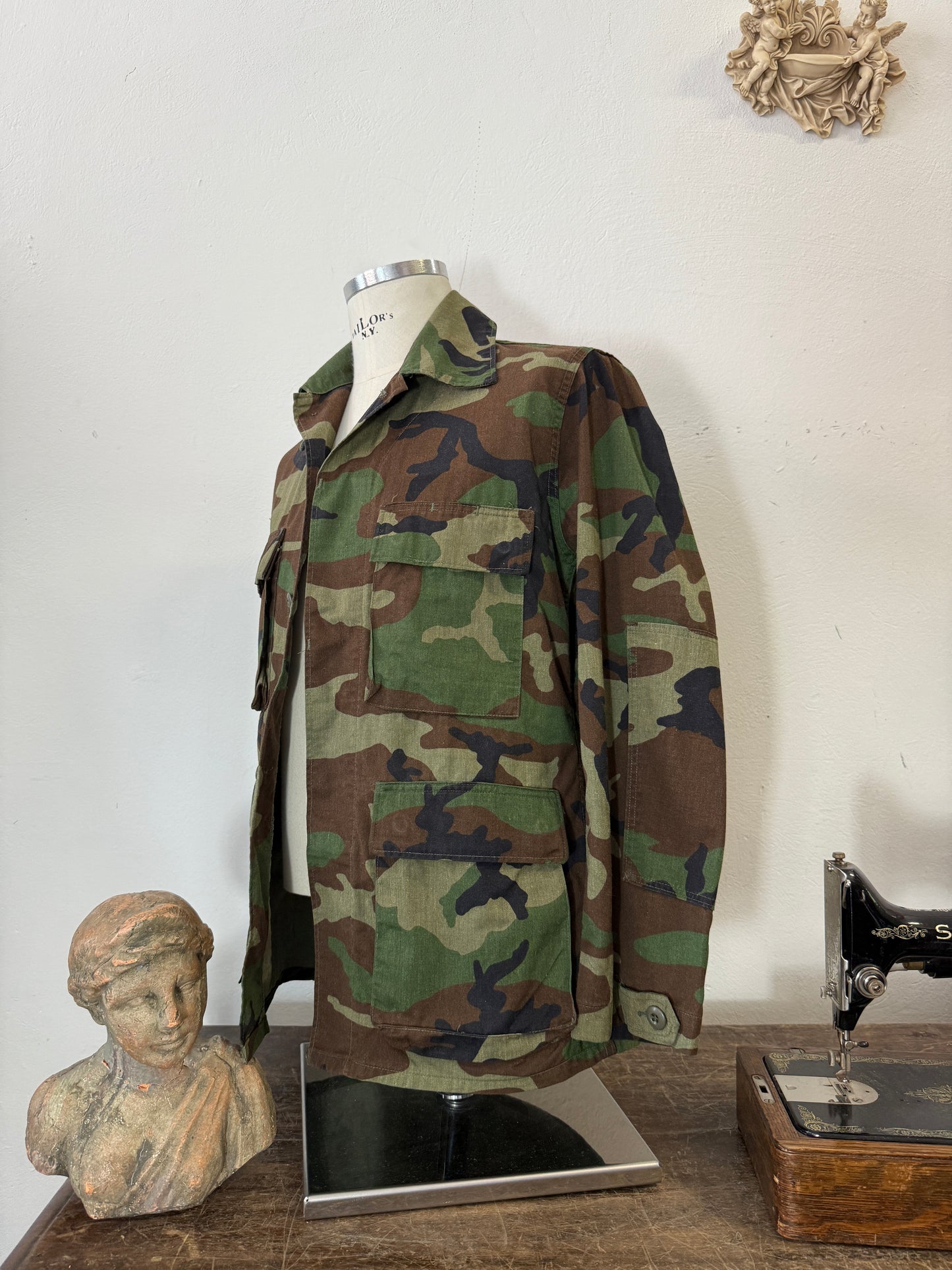 Vintage Woodland Camo Jacket Us Army “S”