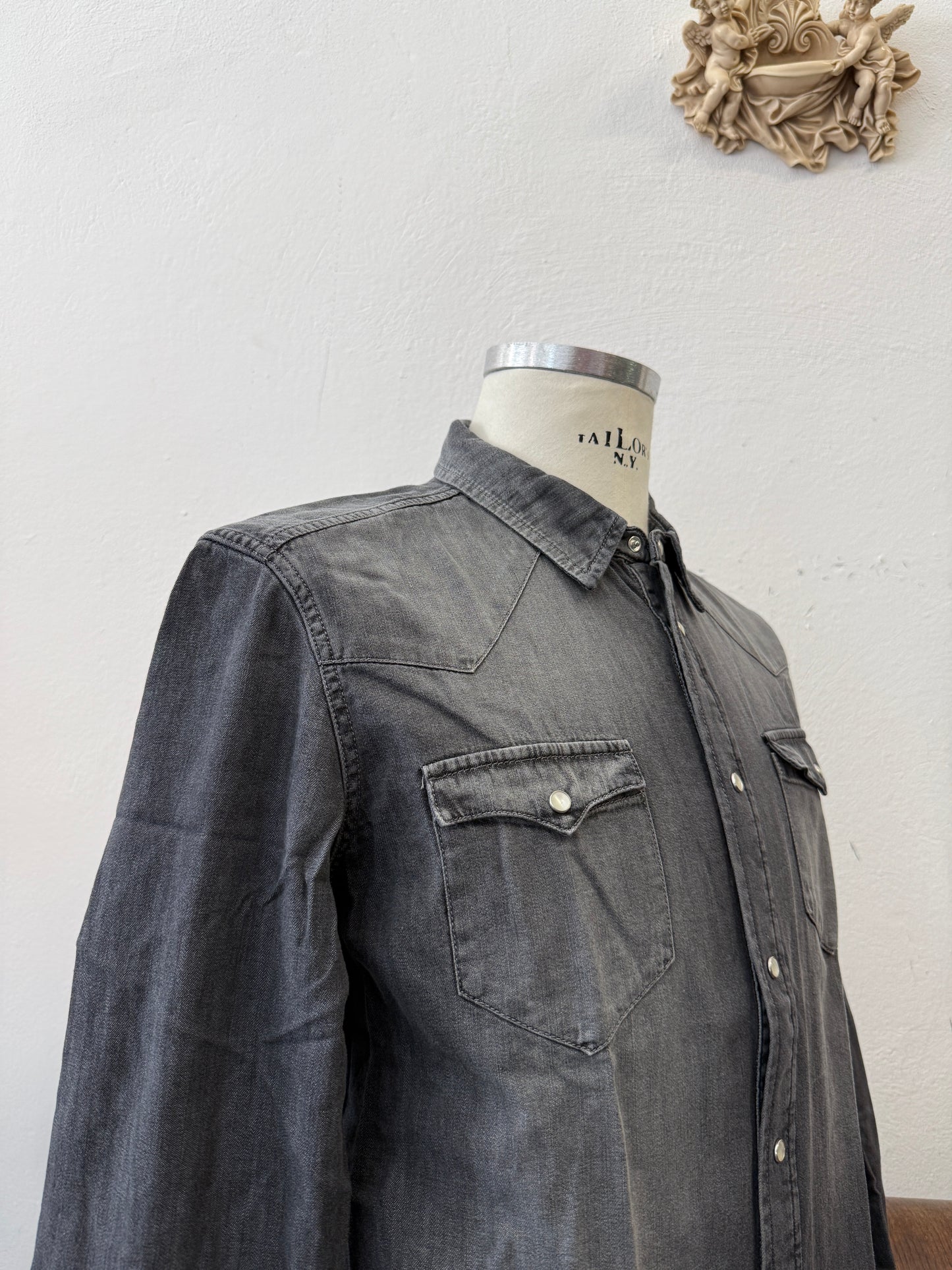 Western “Jeckerson” Denim Shirt - S, M, L, XL, XXL