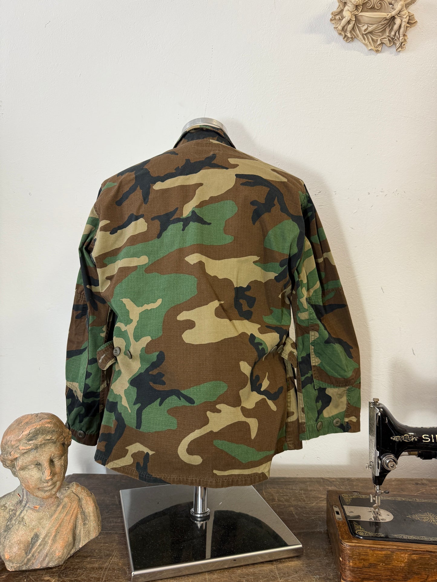 Vintage Woodland Camo Jacket Us Army Rip Stop “S”