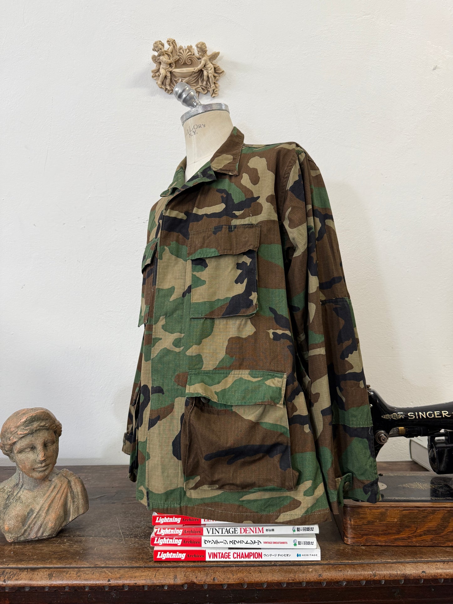 Vintage Woodland Jacket Rip Stop Us Army “L”