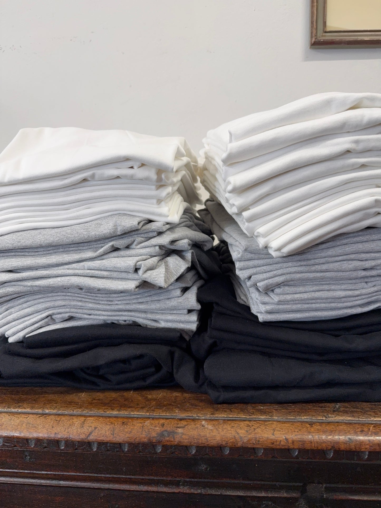 Pack of Three White, Grey, Black T-Shirts