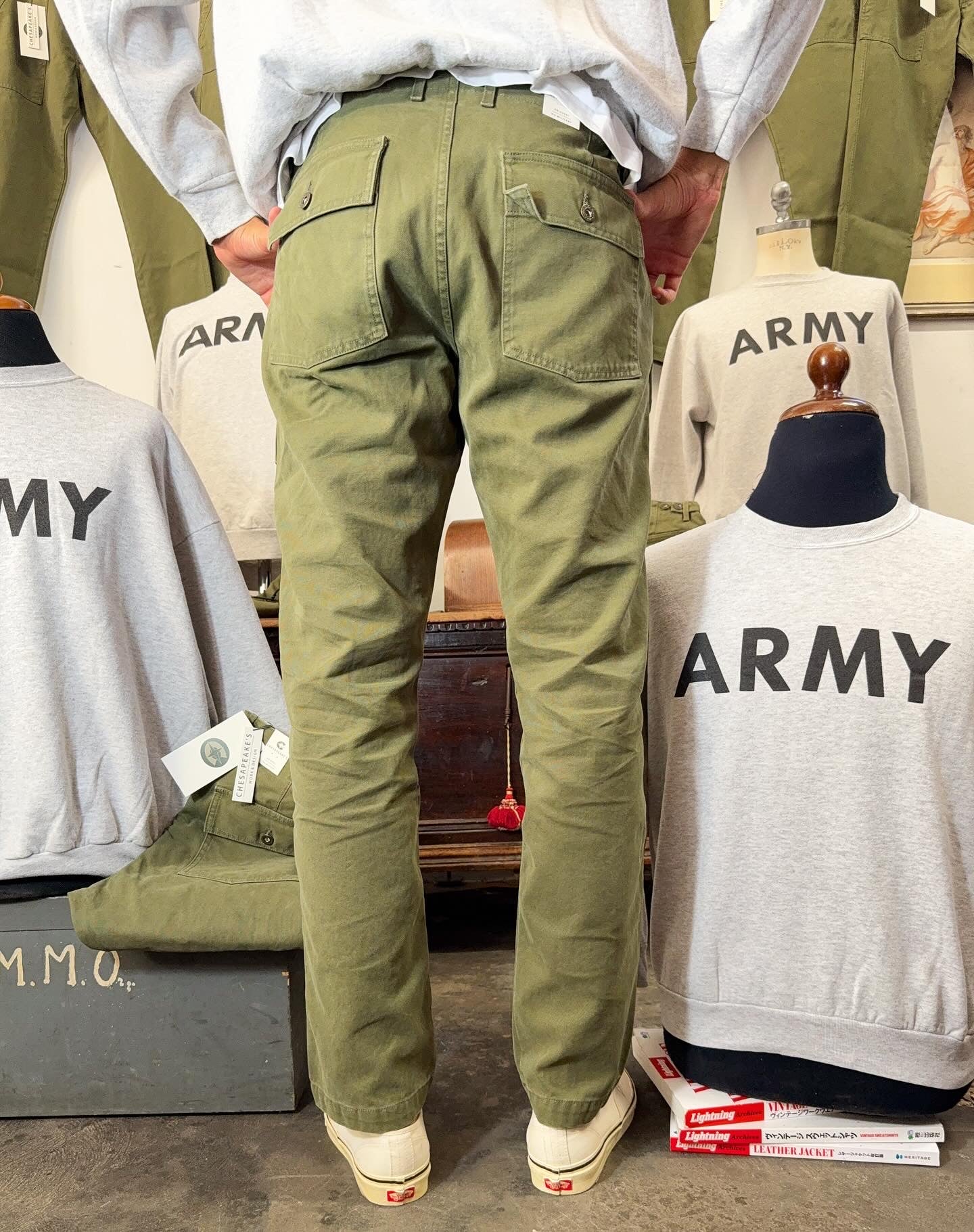 Fatigue Pant Canvas Degrasse Army Green - Chesapeake’s