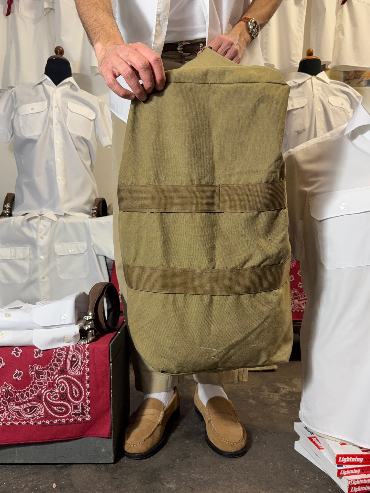 Vintage Khaki Us Flyers Kit Bag