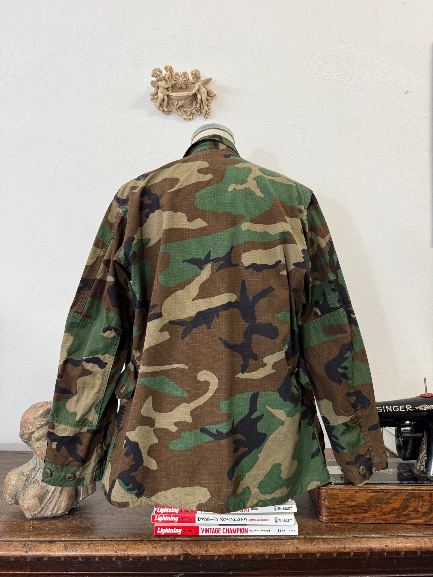 Vintage Woodland Jacket Rip Stop Us Army “L”