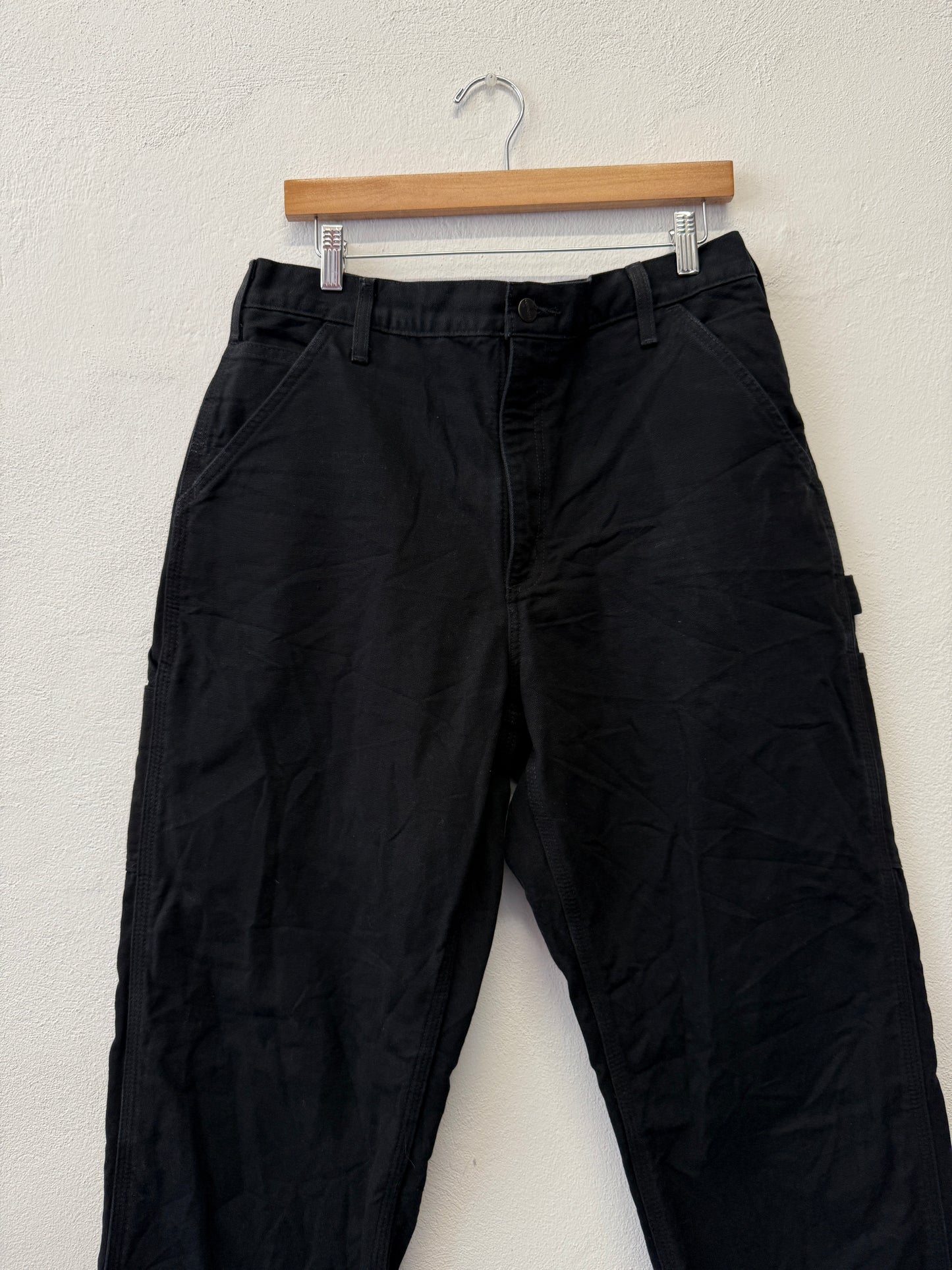 Vintage Carhartt B111 Black Lined Carpenter Jeans Made in Mexico “W34 L34”