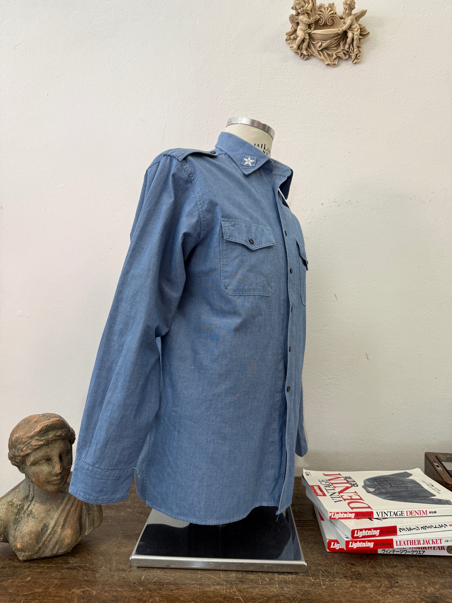 Vintage 90’s Italian Navy Shirt “M/L”
