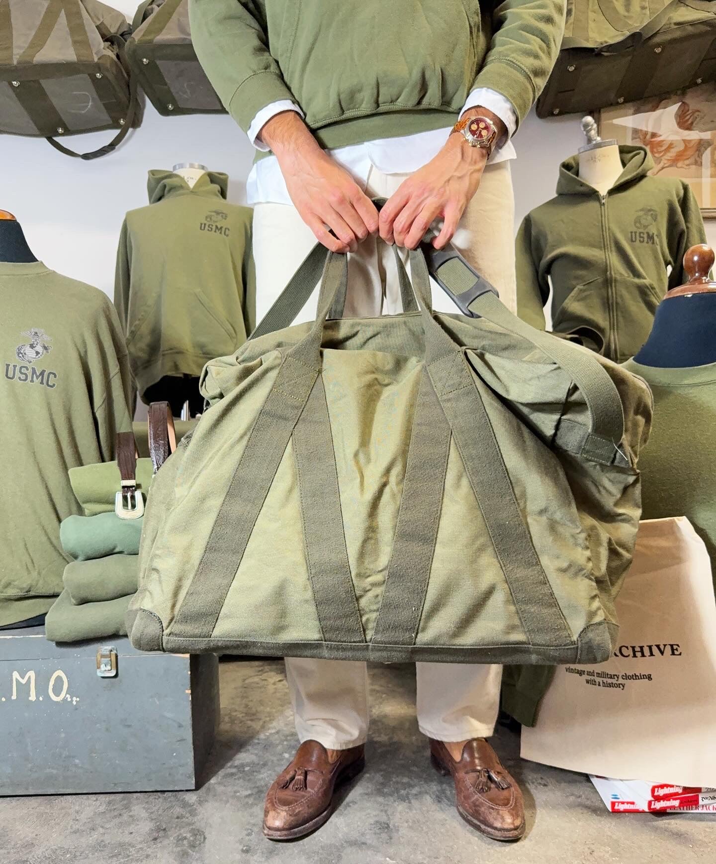 Vintage German Army Flight Bag