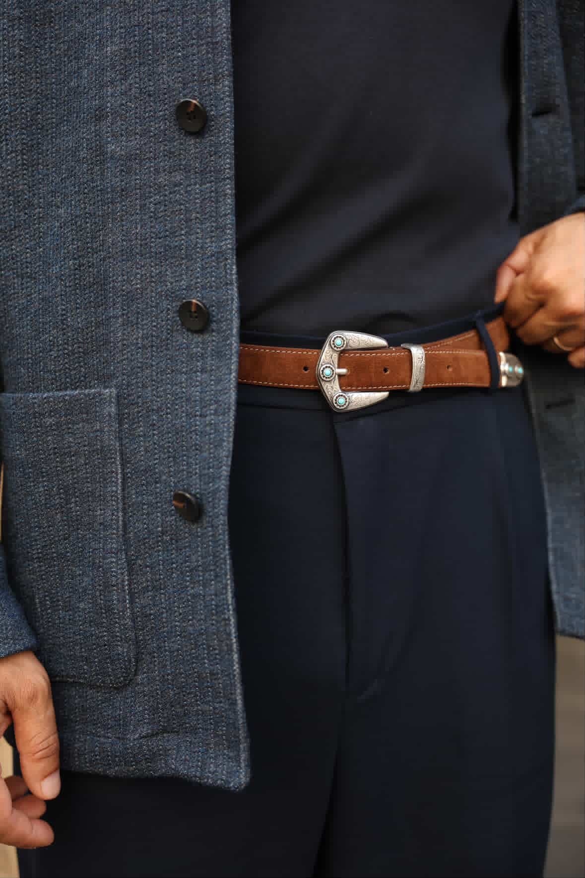 Padded Suede Belt – Calvin