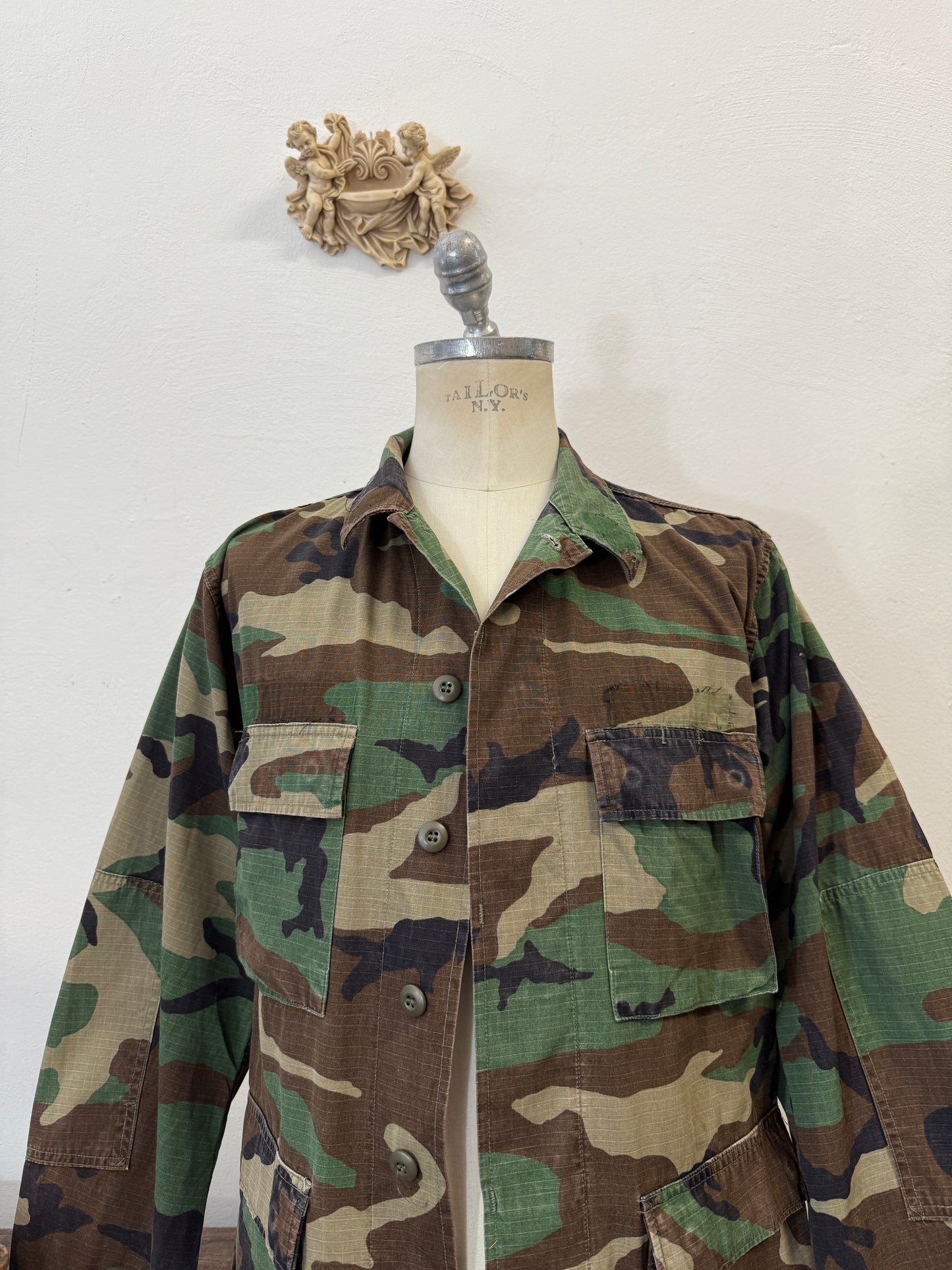 Vintage Woodland Jacket Rip Stop Us Army “L”