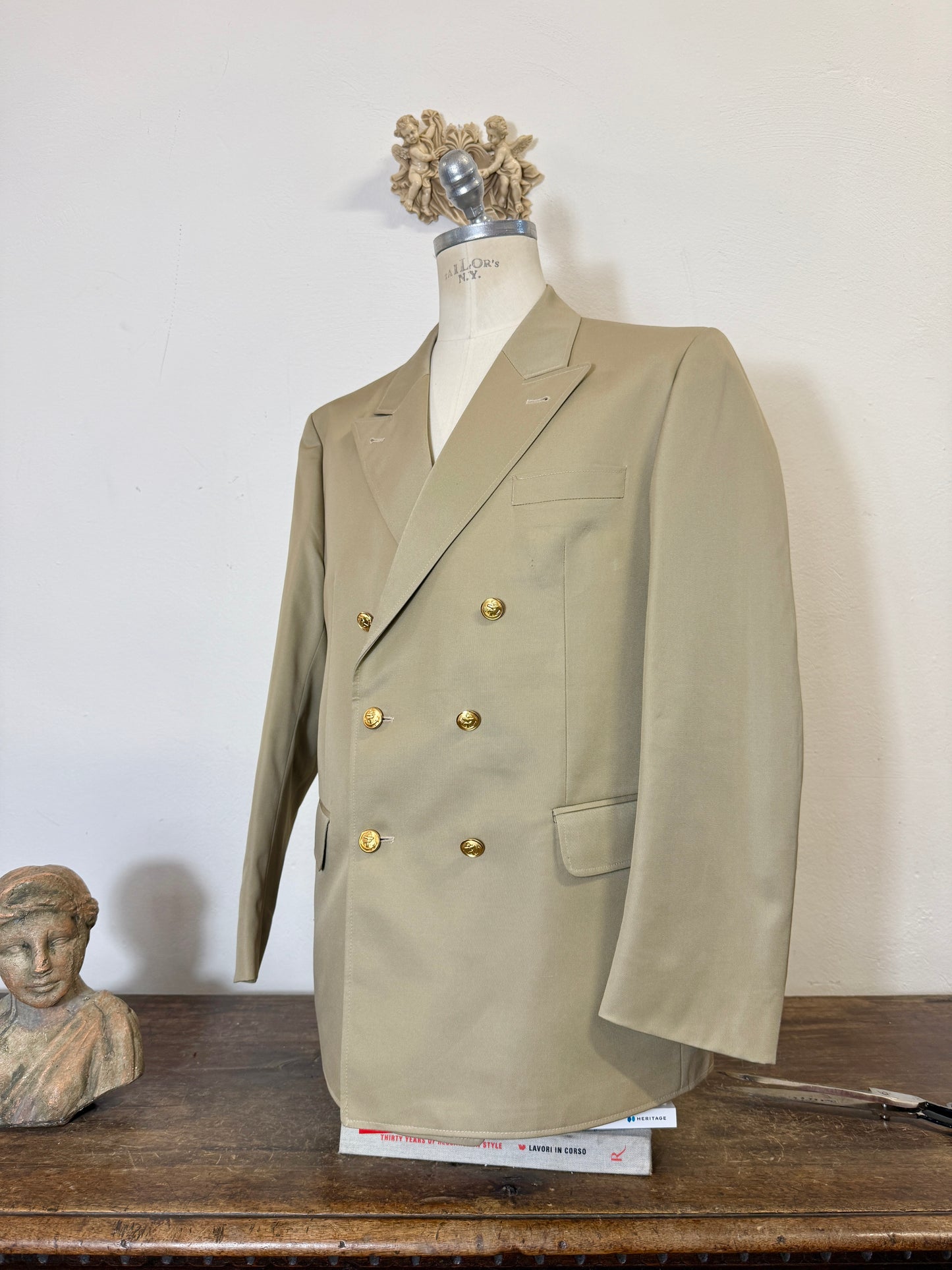 Vintage German Navy Double Breasted Jacket “L/XL”