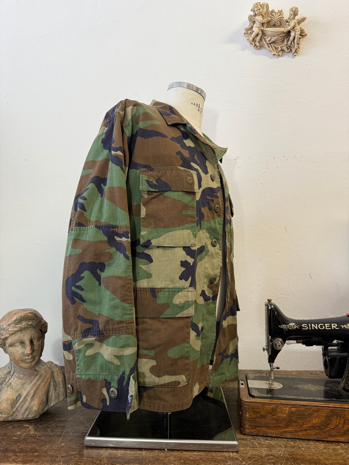 Vintage Woodland Camo Jacket “L”