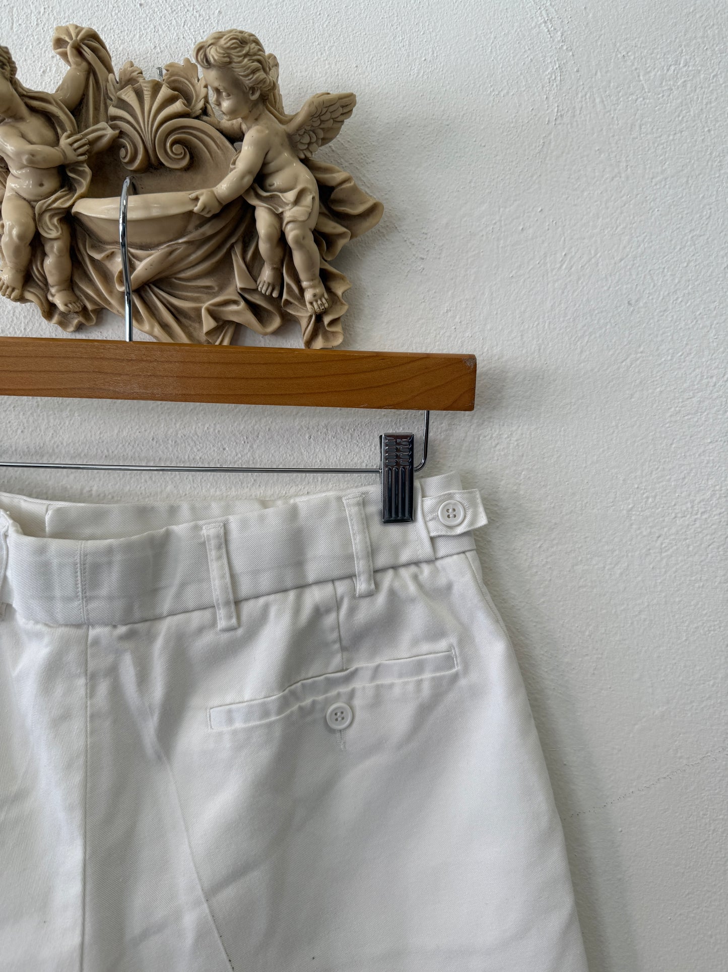 White British Royal Navy PTI Unisex Shorts with Sailor Buttons