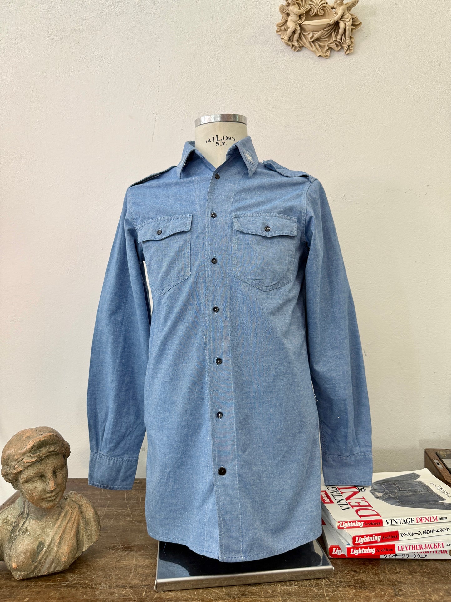 Vintage 90’s Italian Navy Shirt “S/M”