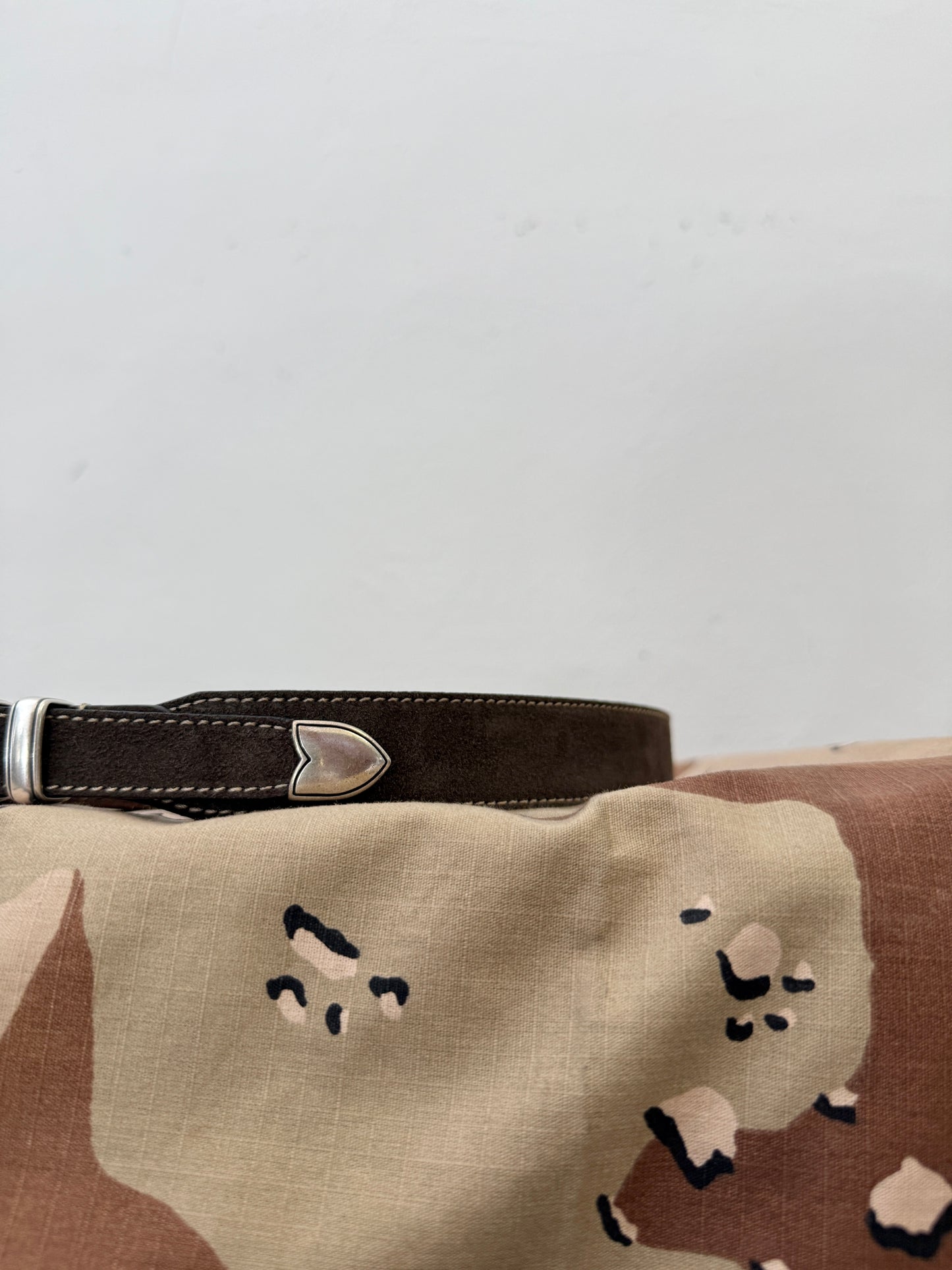 Tom Dark Brown Suede Belt