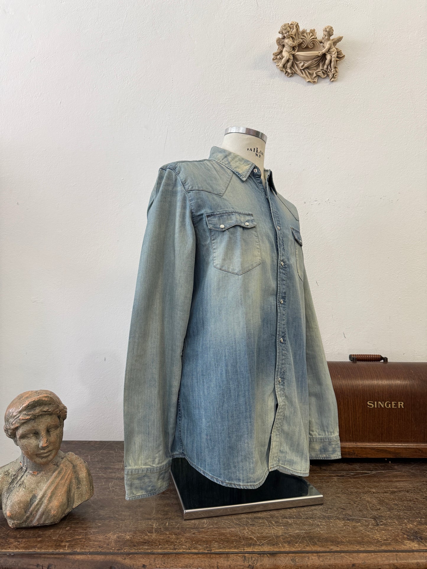 Western “Jeckerson” Denim Shirt - S, M, L