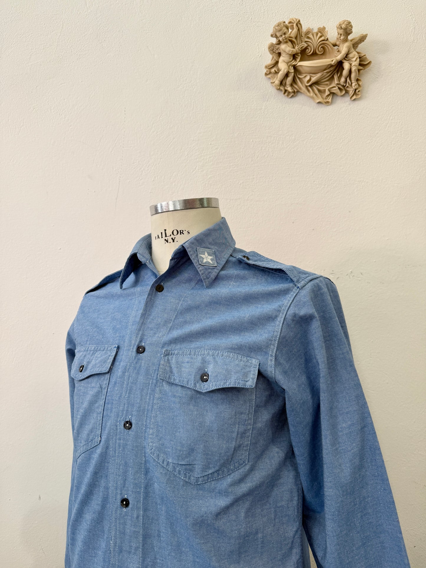 Vintage 90’s Italian Navy Shirt “S/M”