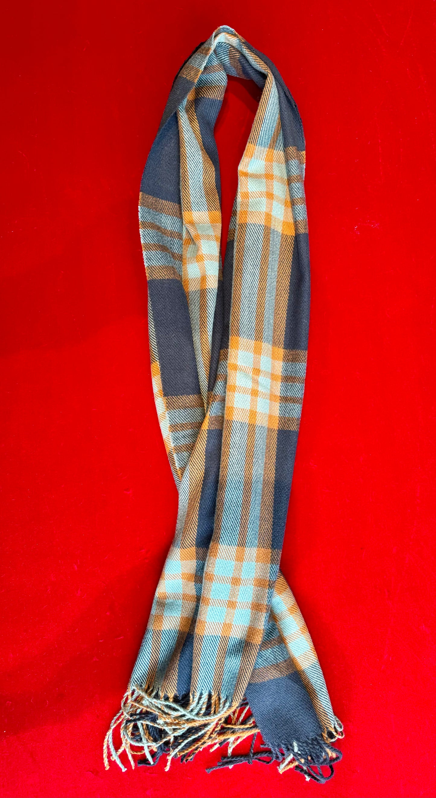 Écharpe à Carreaux - Marine