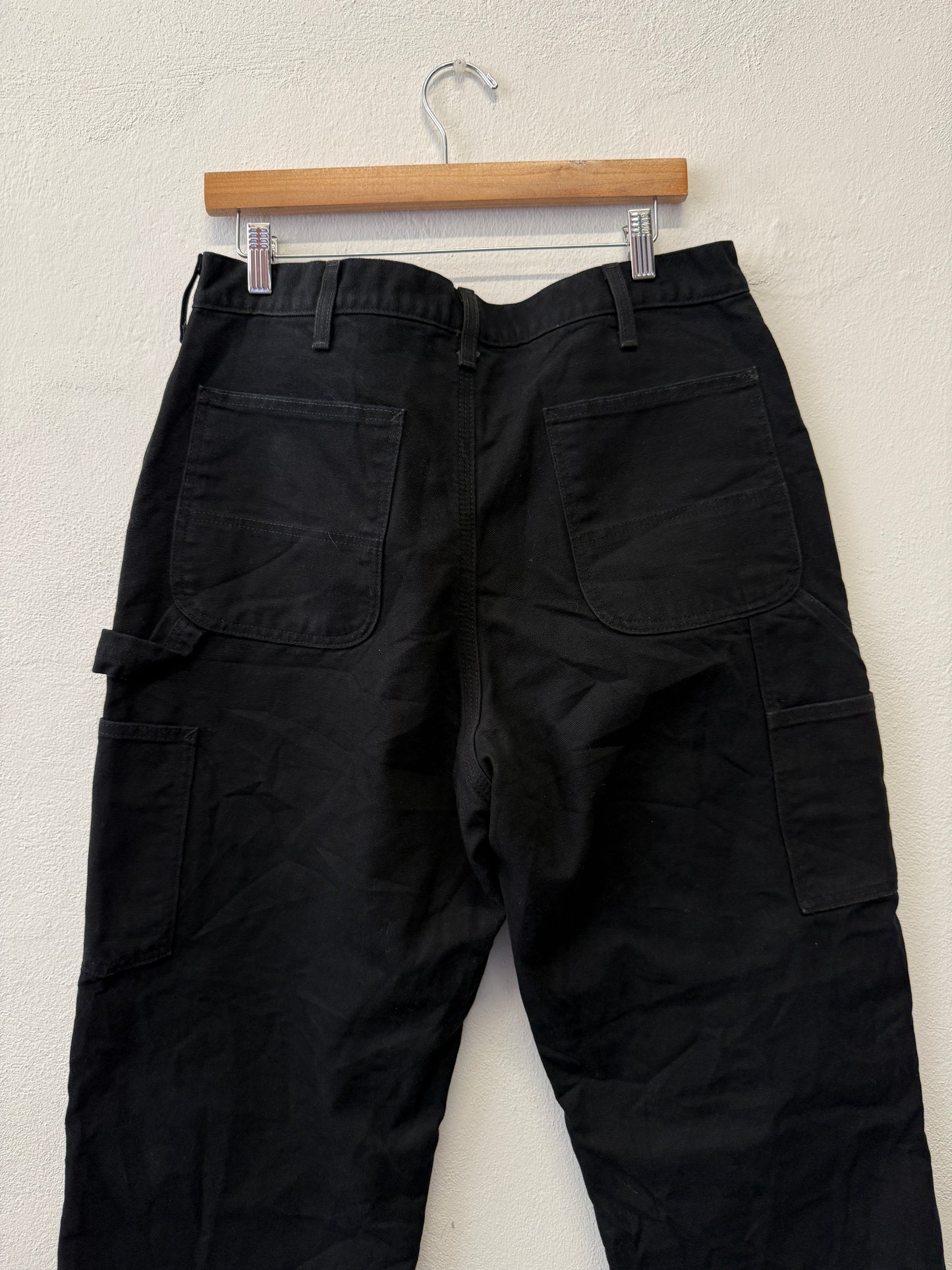Vintage Carhartt B111 Black Lined Carpenter Jeans Made in Mexico “W34 L34”