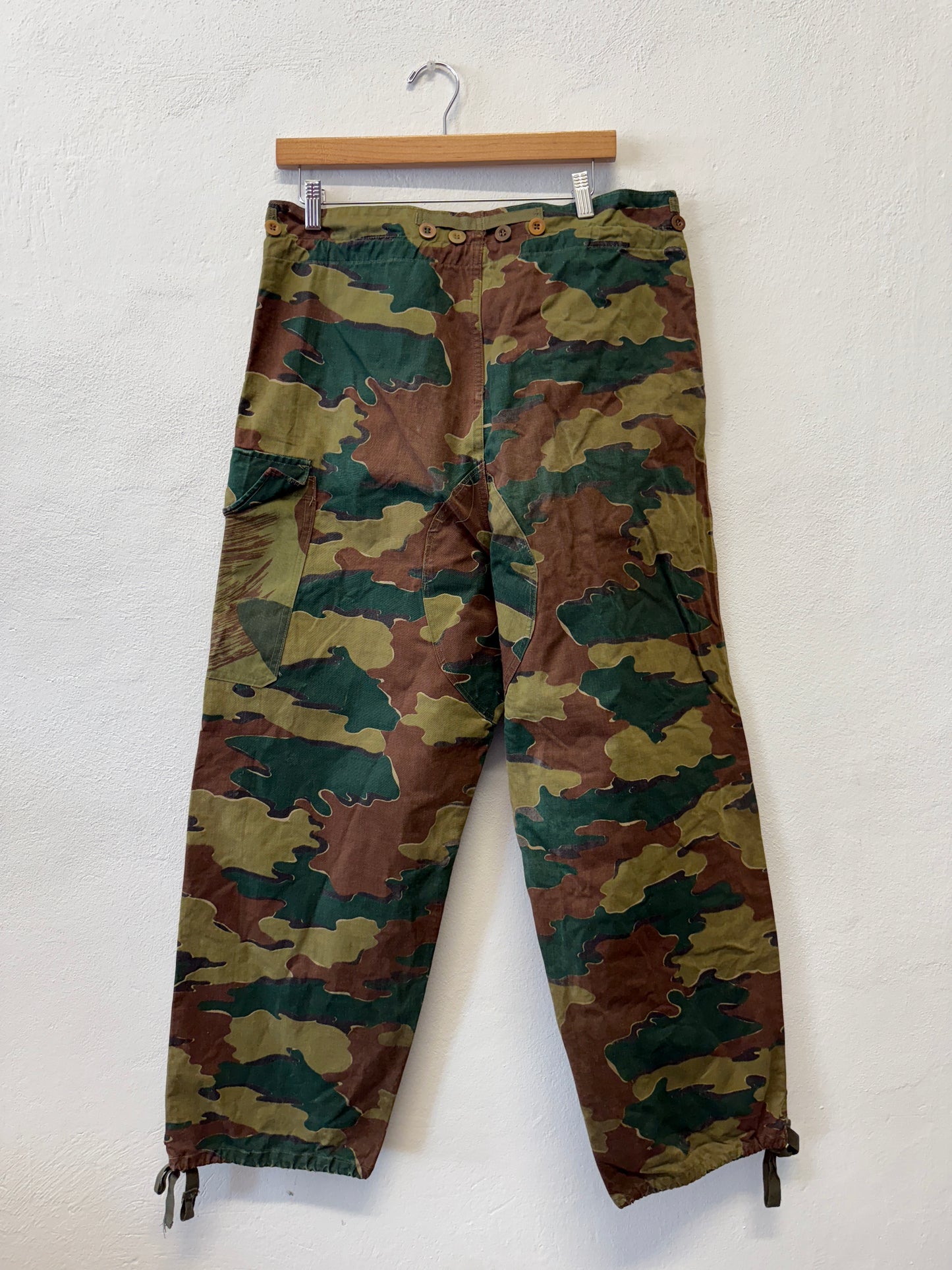 Vintage 1950s Belgian Army Camo Paratrooper Pants “W35”