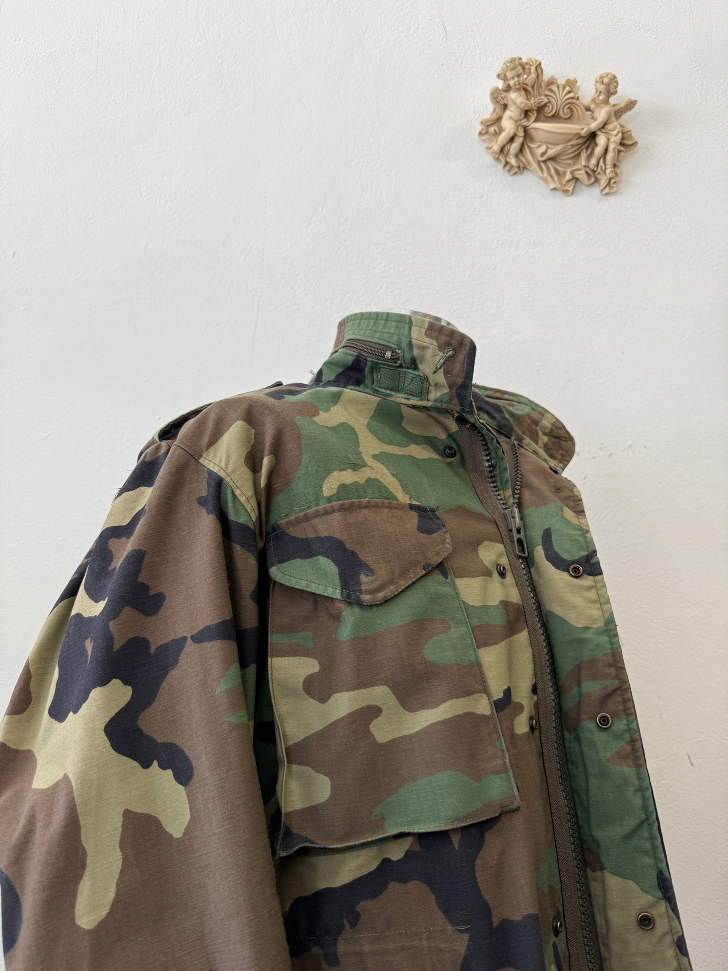 Vintage Woodland Field Jacket M65 Us Army “L”