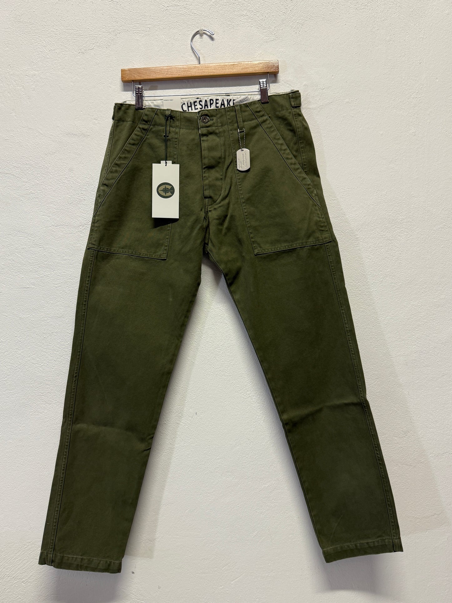 Fatigue Pant Canvas Degrasse Army Green - Chesapeake’s