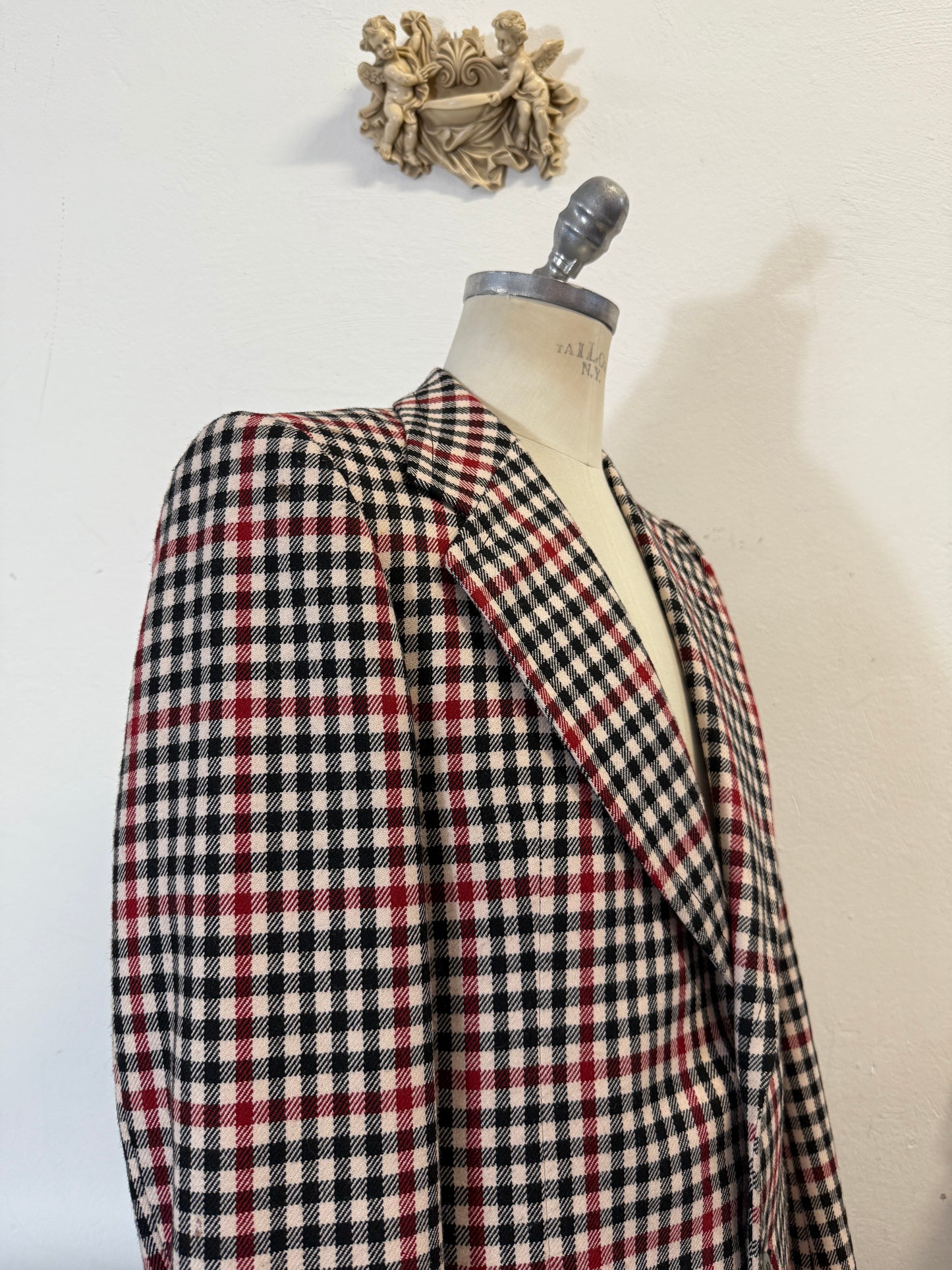Vintage Checkered Wool Jacket “M/L”