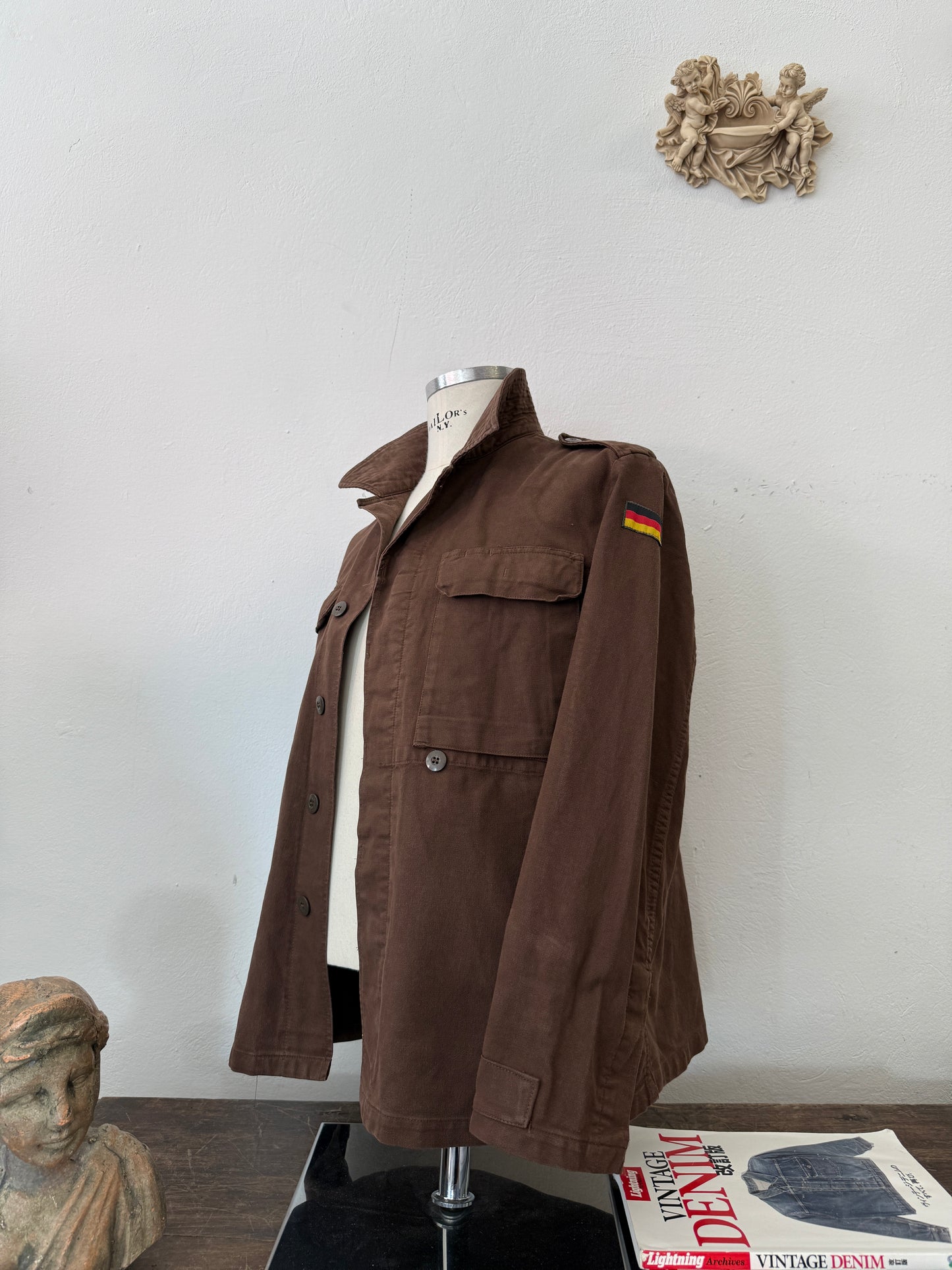 Vintage Moleskin German Army Jacket “S/M”