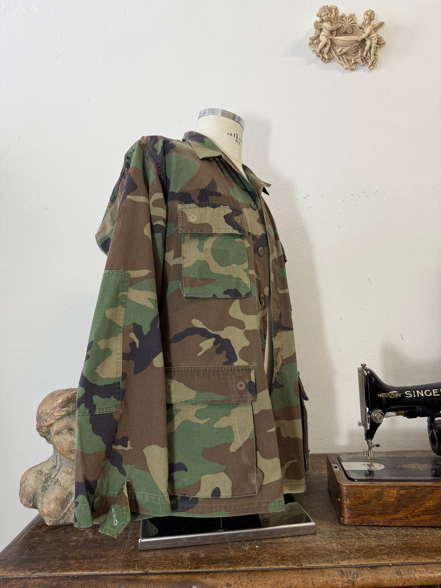 Vintage Woodland Camo Jacket “L/XL”