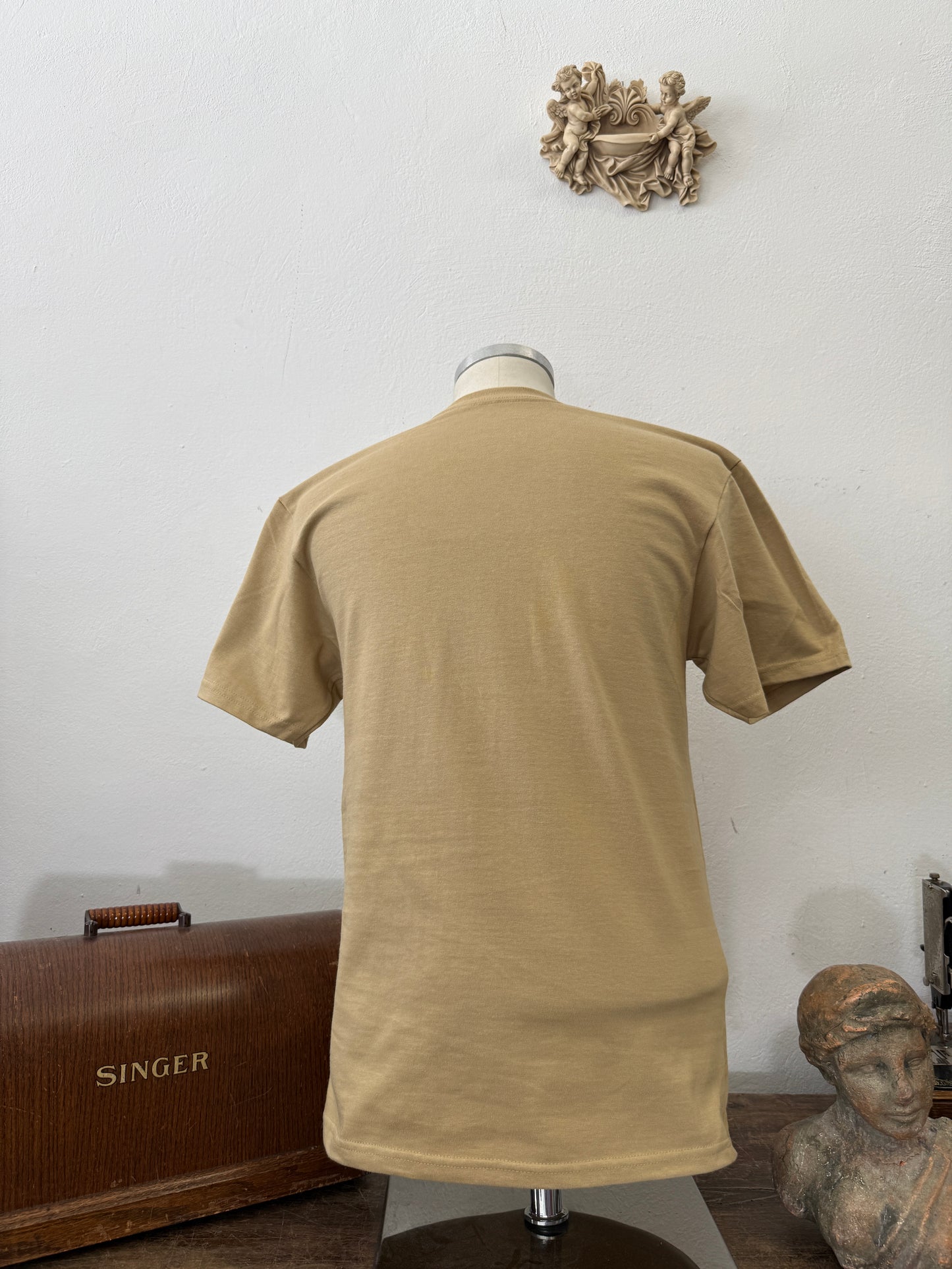 Khaki T-Shirt with US Cotton - Mister Archive®