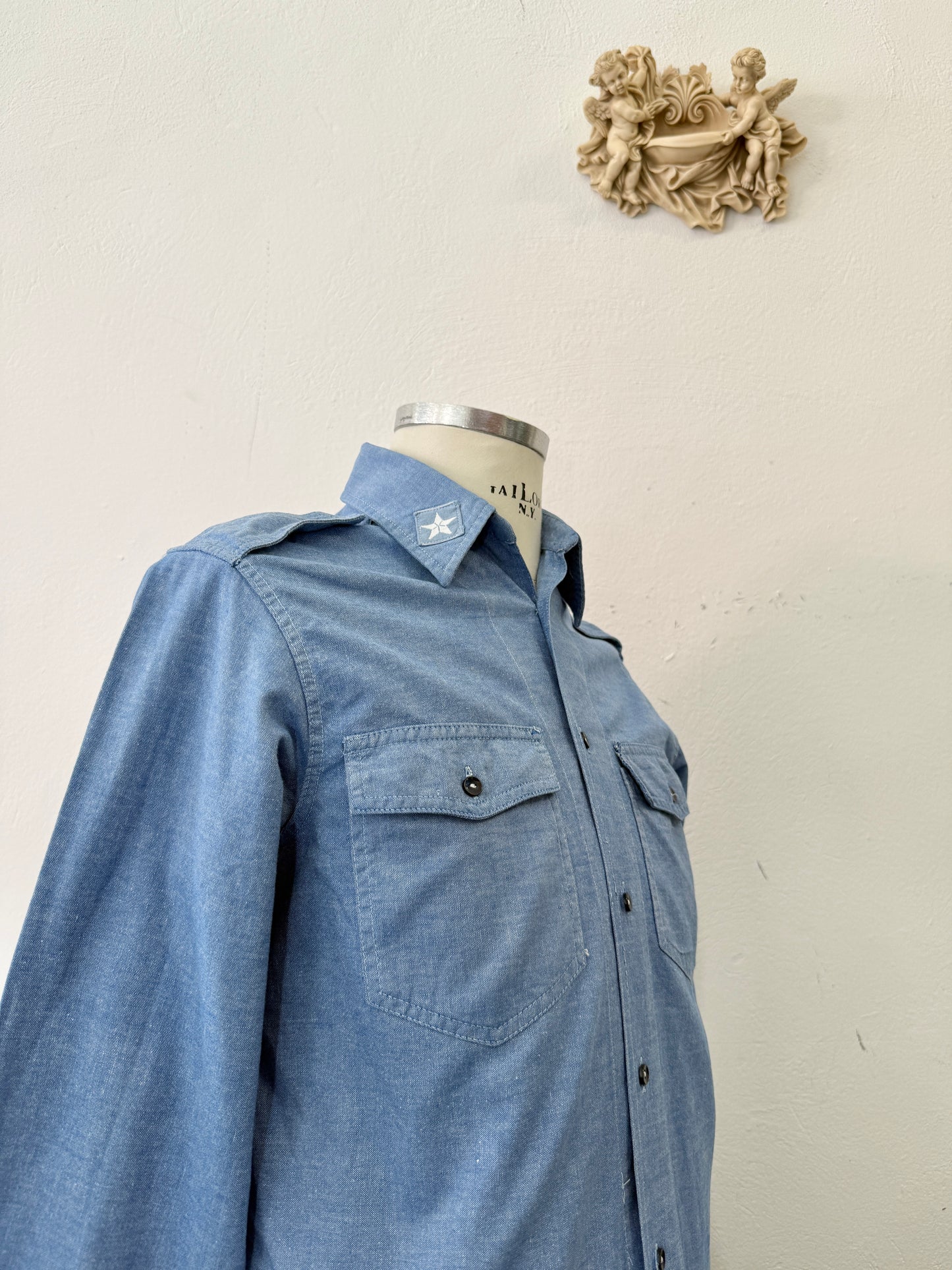 Vintage 90’s Italian Navy Shirt “S/M”
