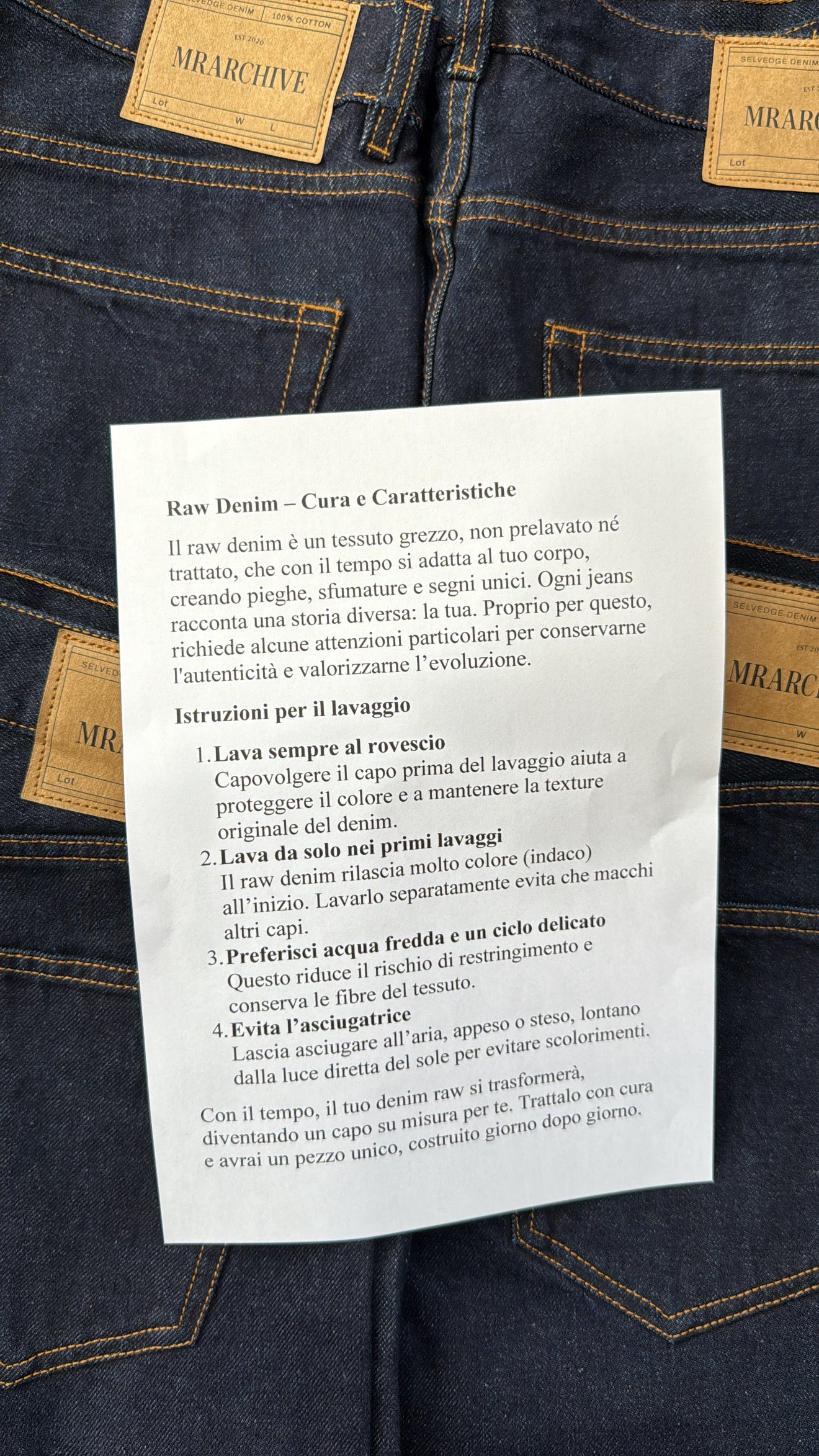 Selvedge Raw Denim Pants