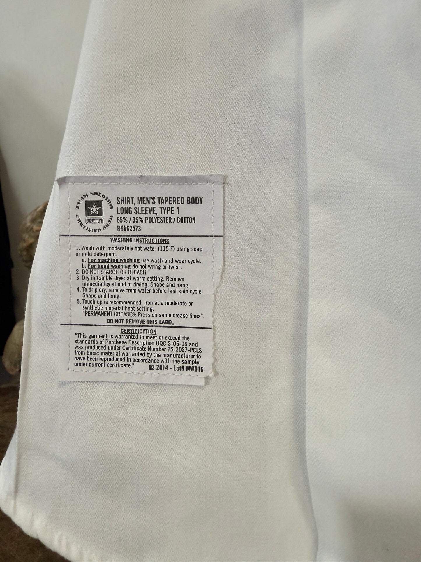 US White Shirt “XL”