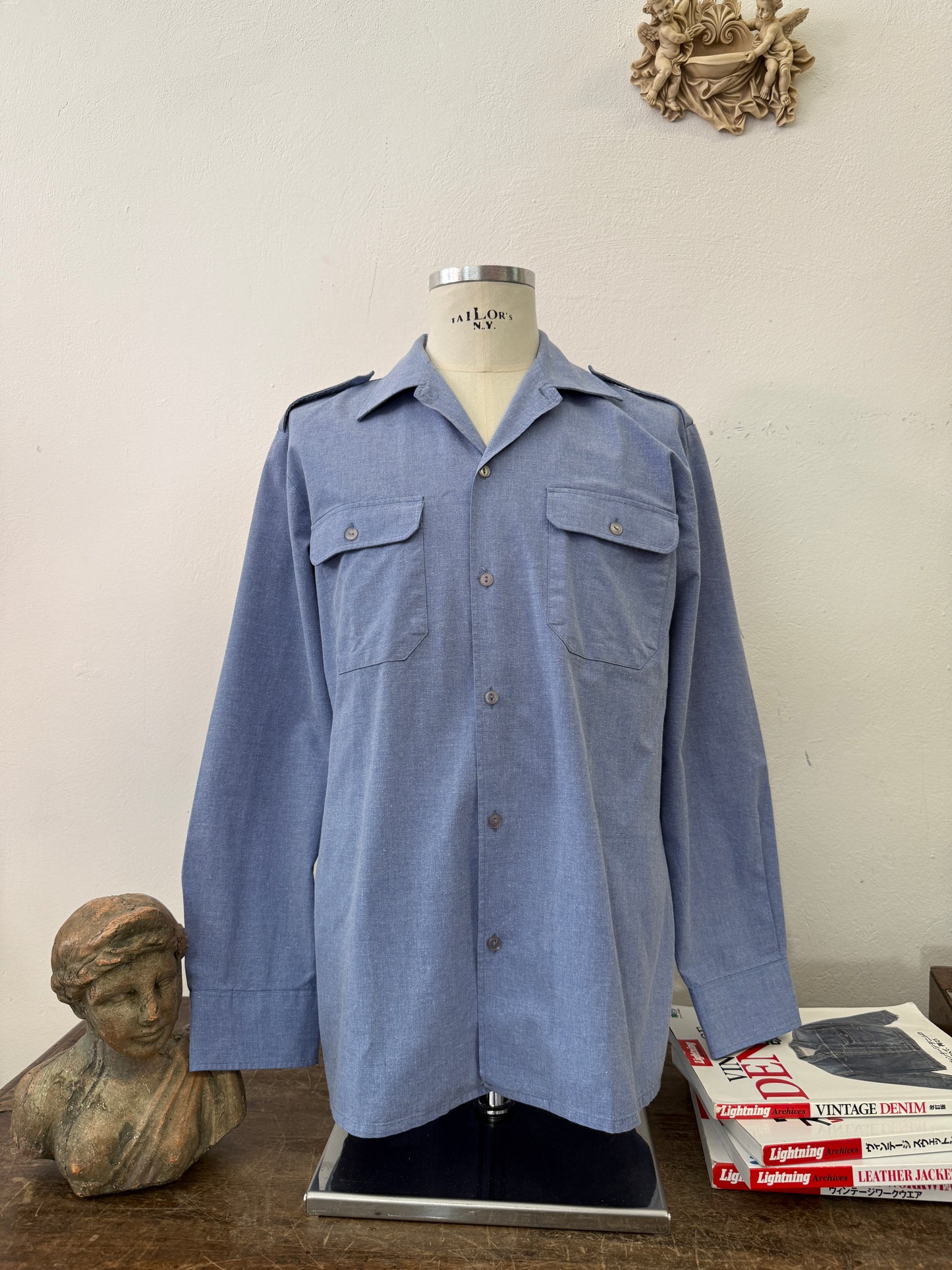 Vintage 90’s Italian Navy Shirt “M/L”