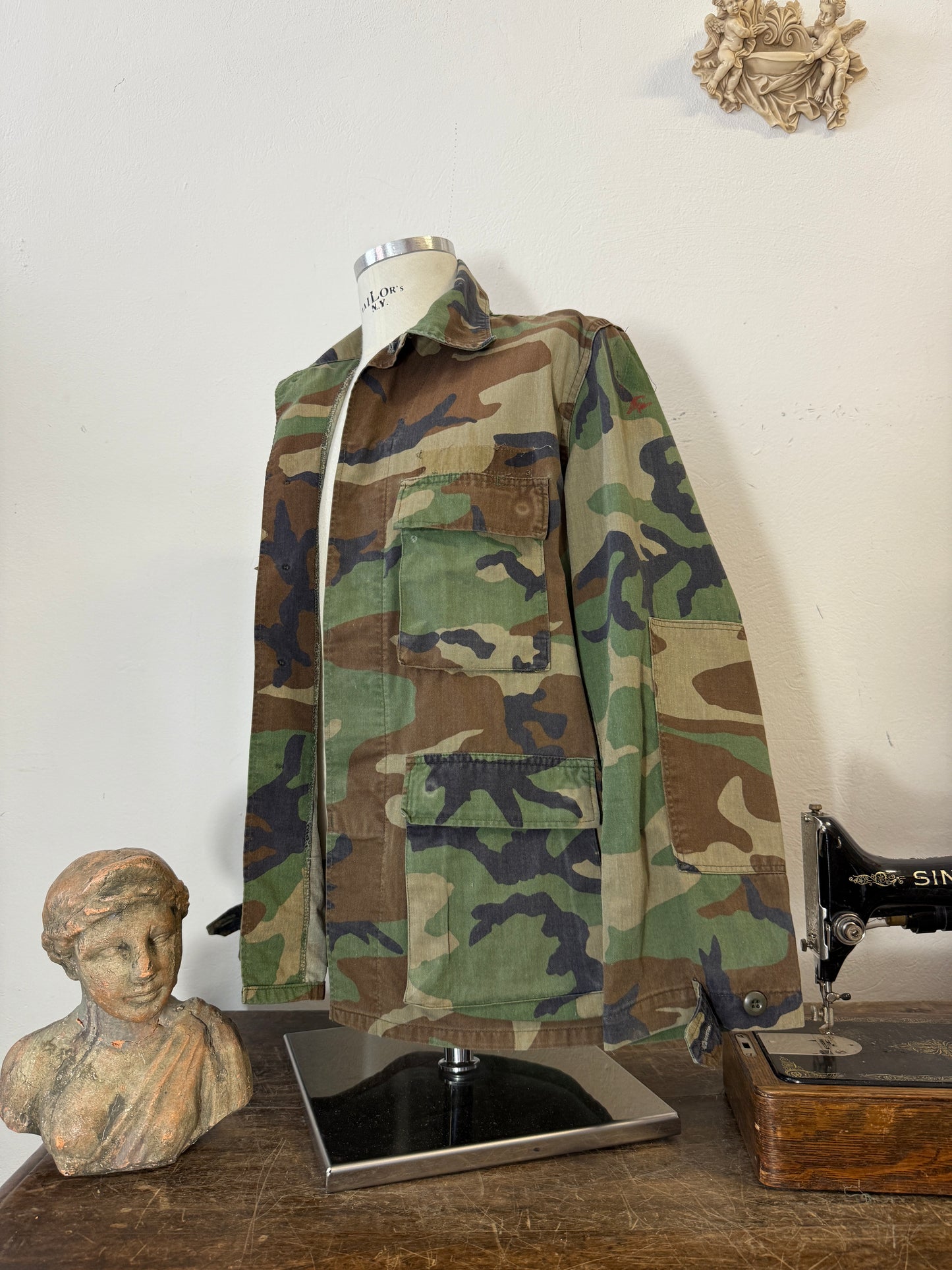Vintage Woodland Camo Jacket Us Army “M”