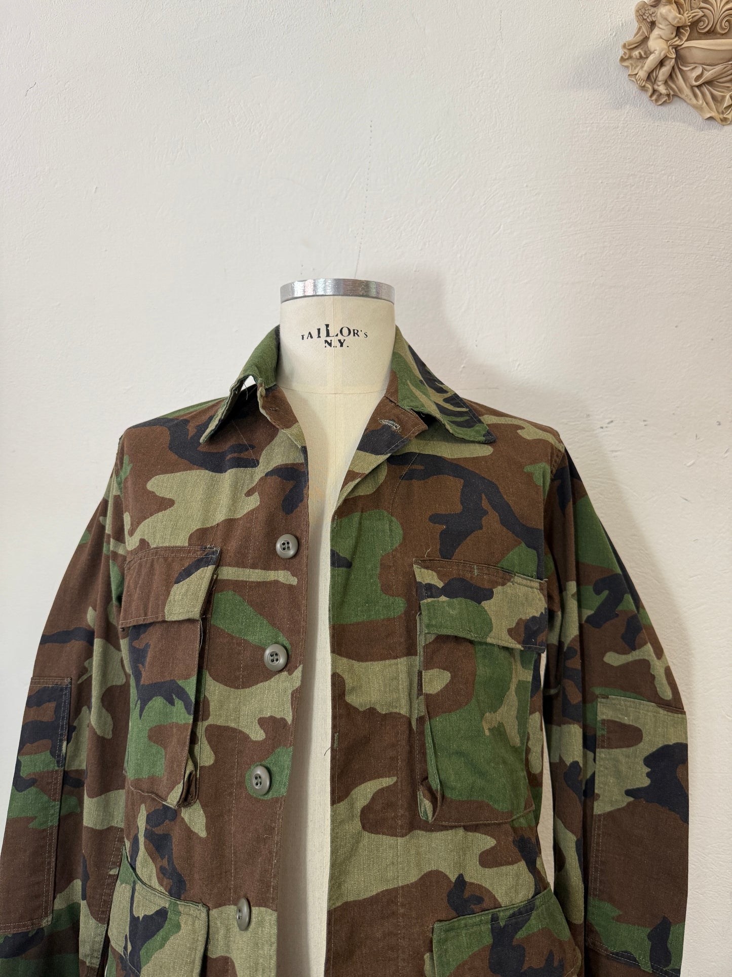 Vintage Woodland Camo Jacket Us Army “S”