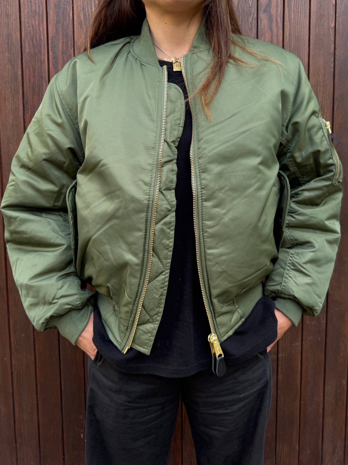 Olive Bomber Jacket MA1