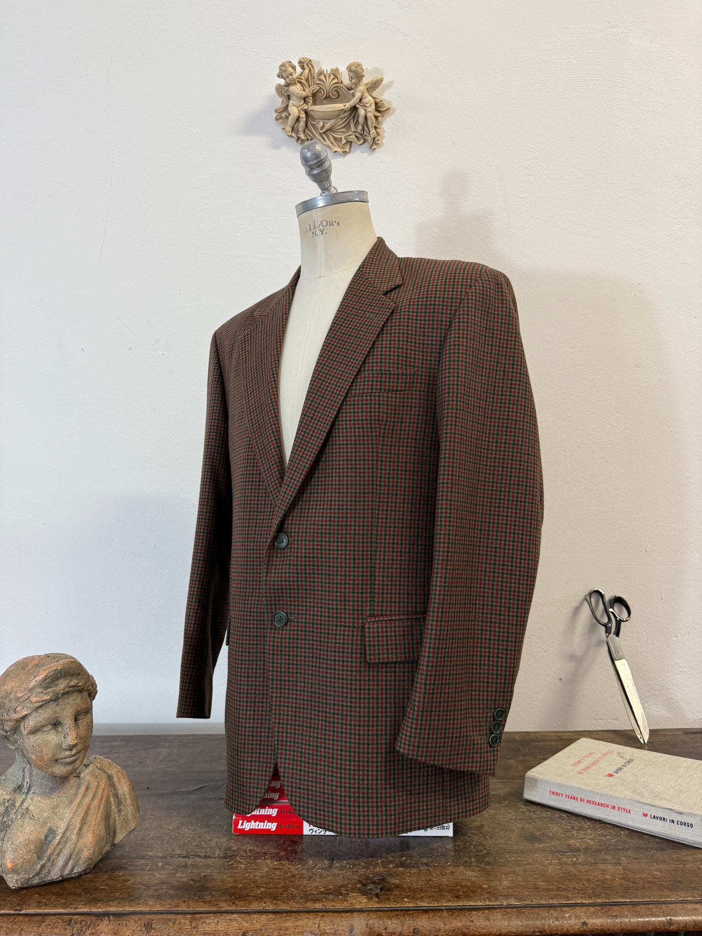 Vintage Checkered Wool Jacket “L”