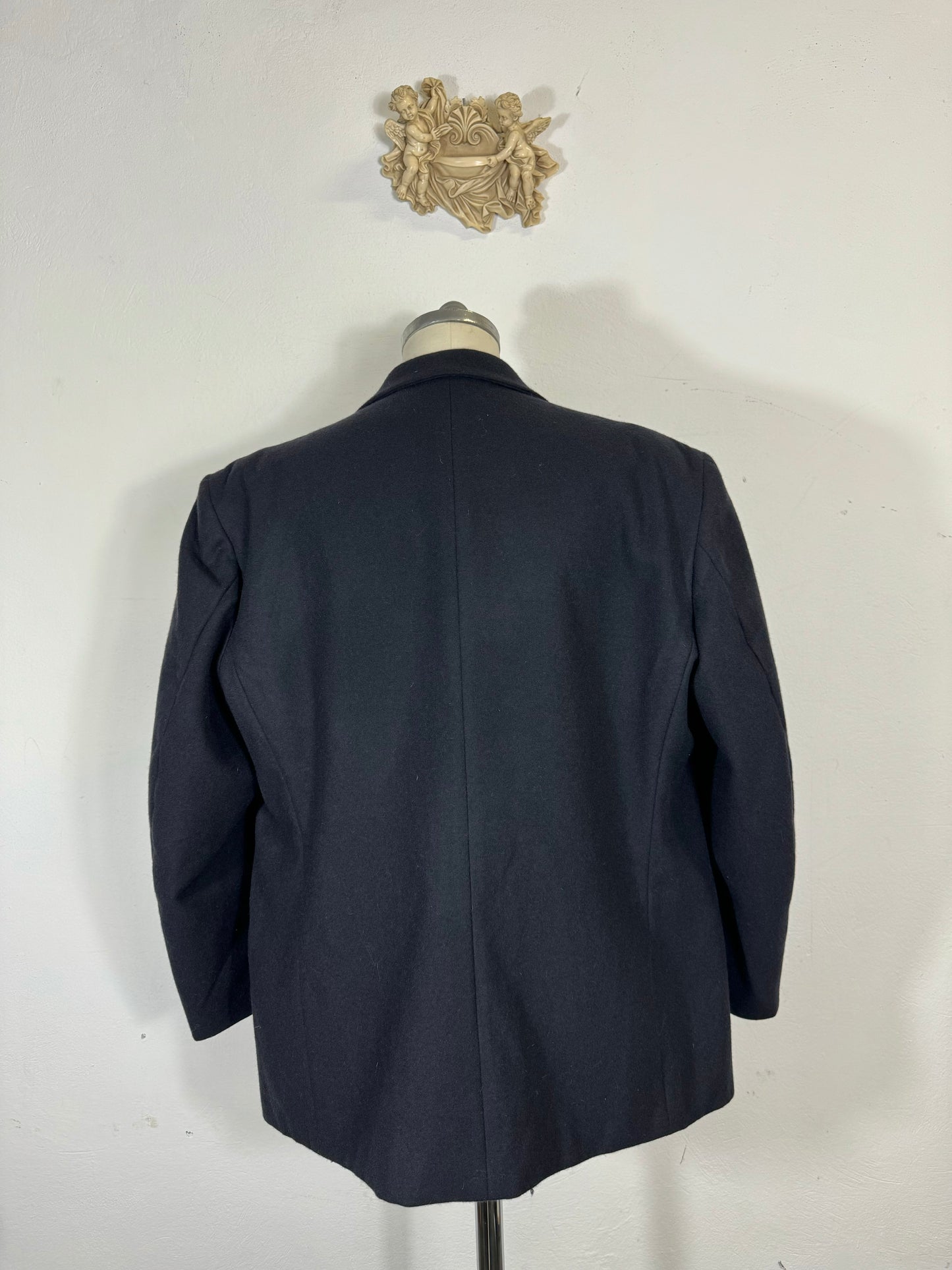 veste en laine marine italienne vintage « L »