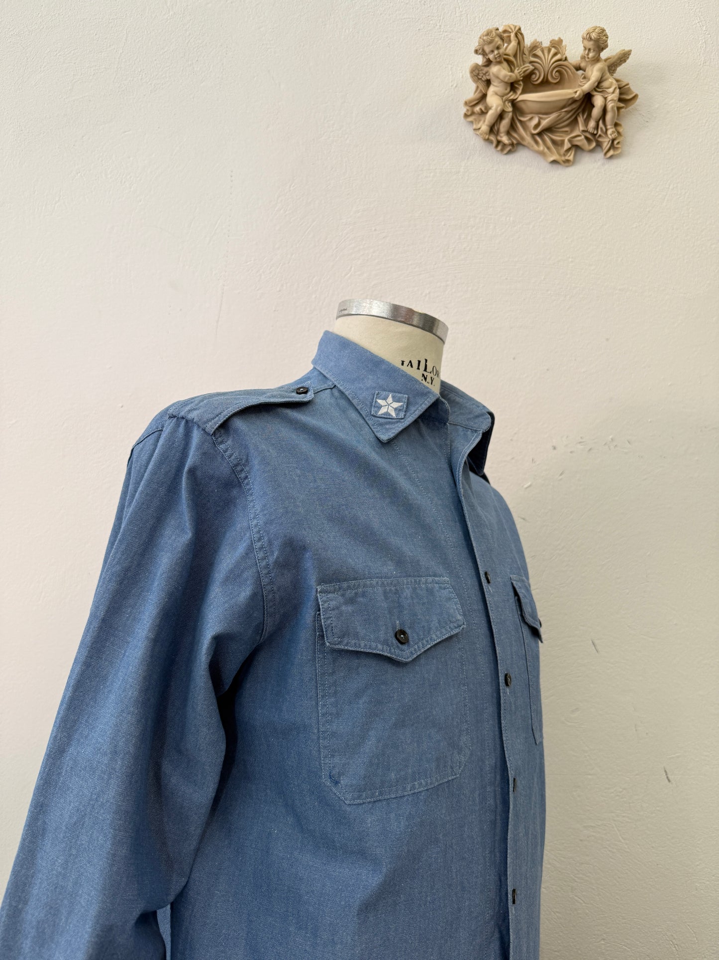Vintage 90’s Italian Navy Shirt “M/L”