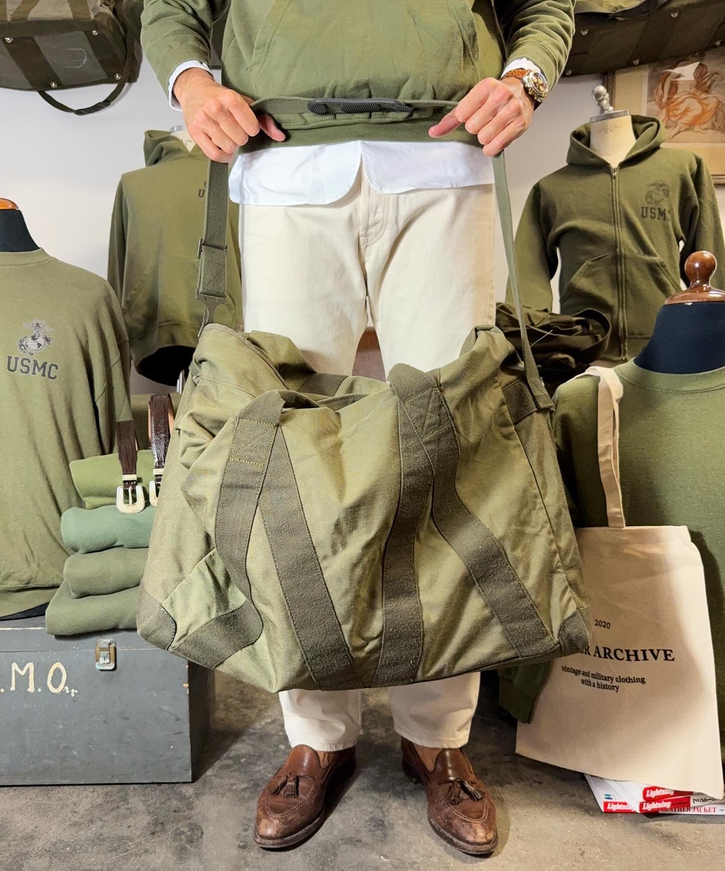 Vintage German Army Flight Bag